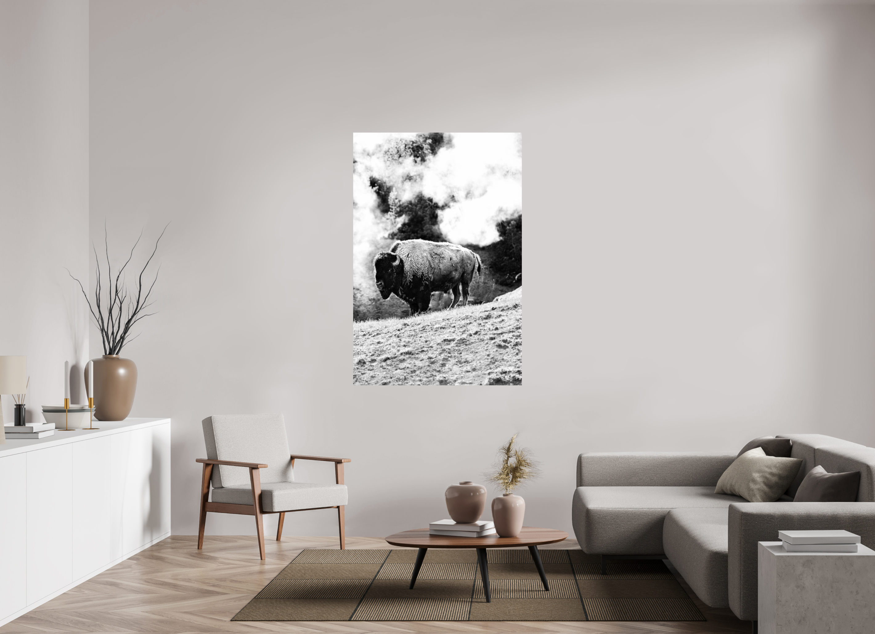 40 x 60″, PHOTO PAPER Monochrome Bison