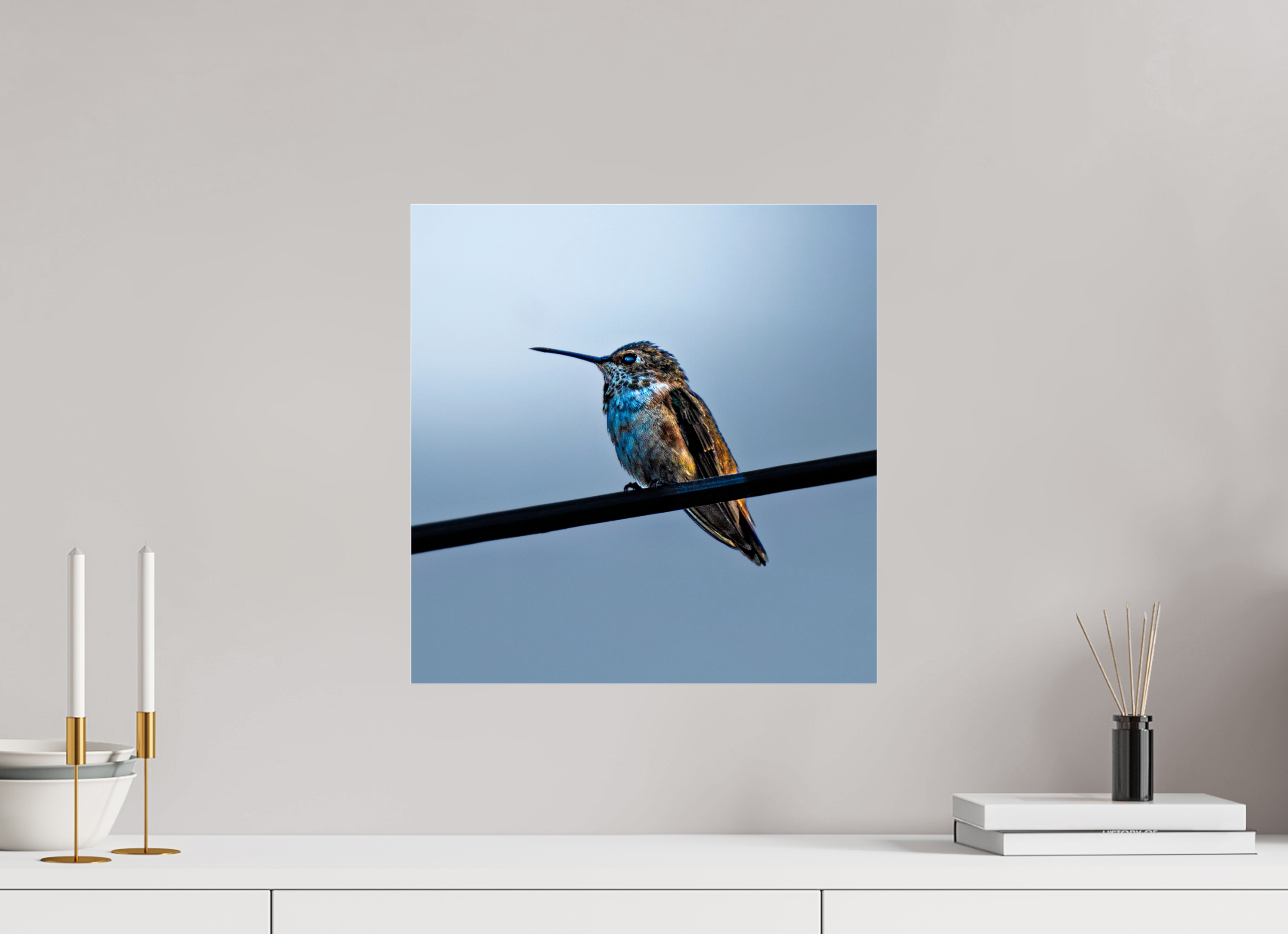16 x 16.5″, ACRYLIC Hummingbird