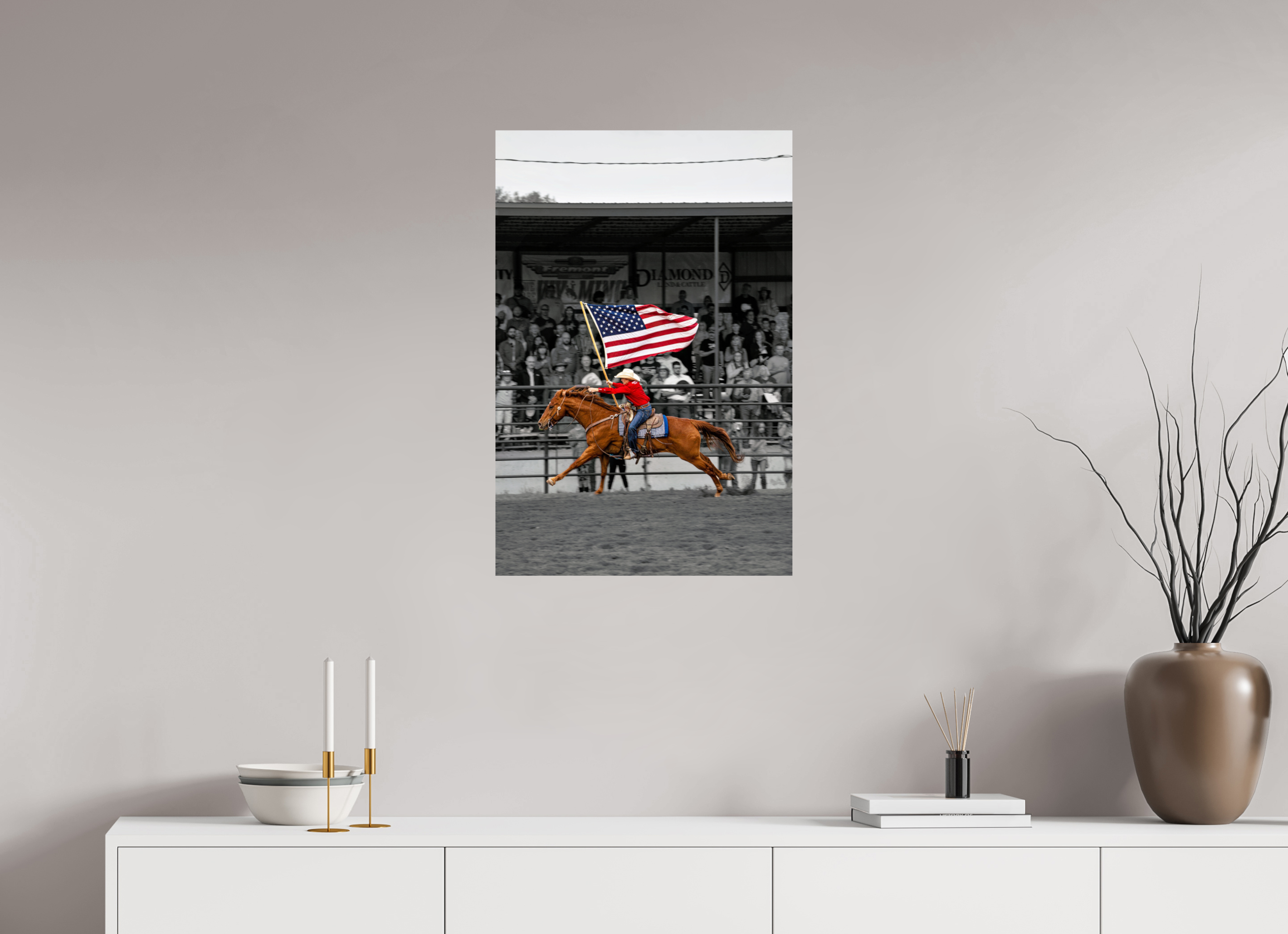 20 x 30″, METAL America 250 Flag Rider 12