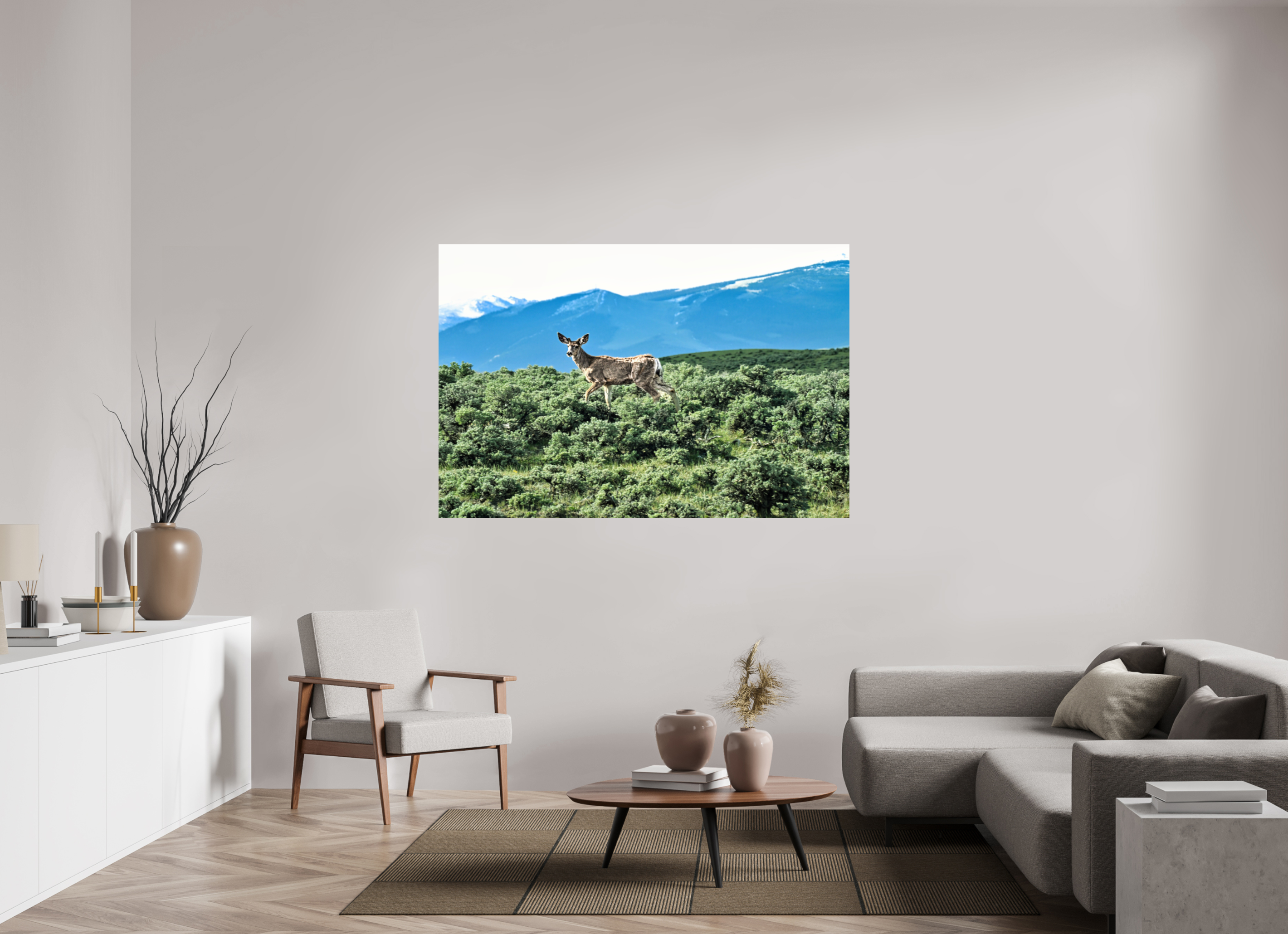 66 x 44″, METAL Deer