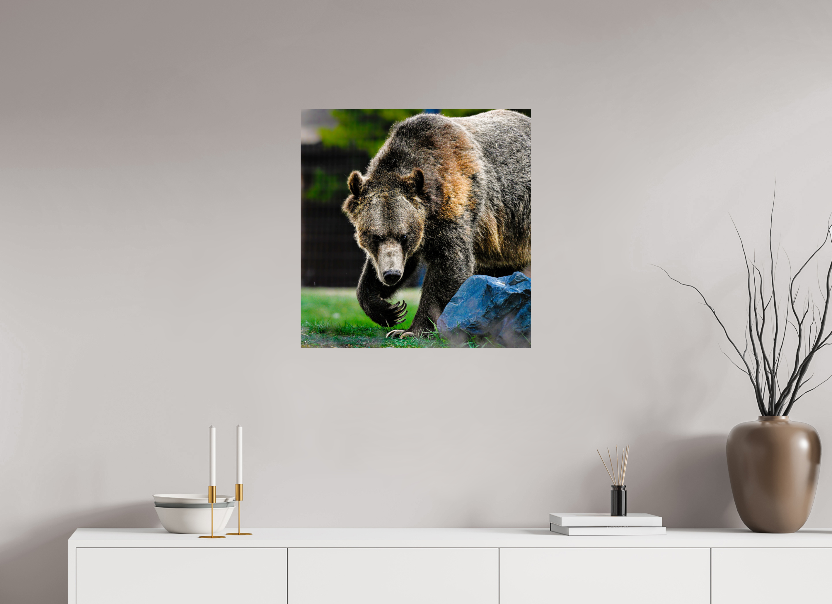 24 x 24.9″, METAL Bear