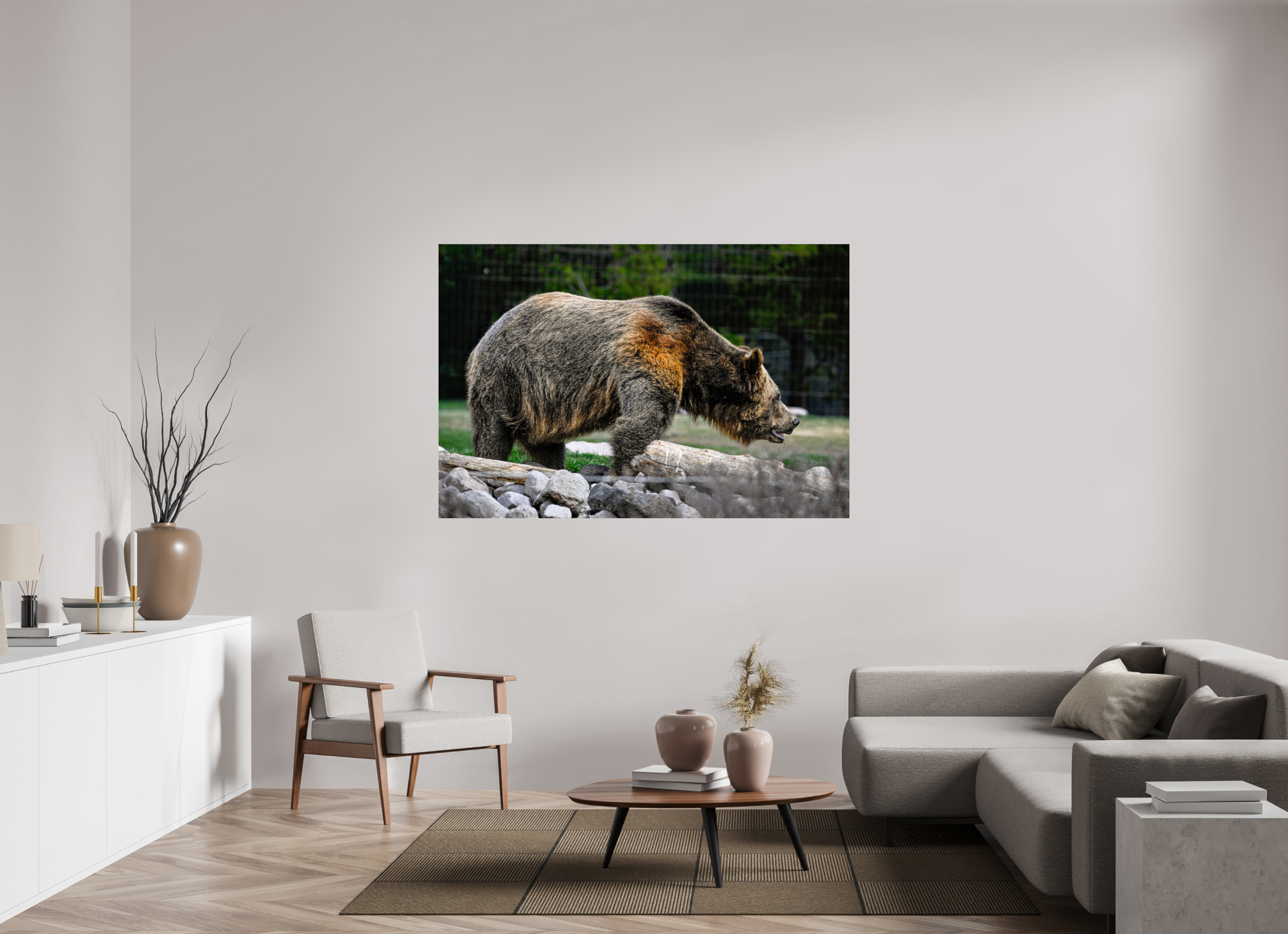 66 x 44″, METAL Bear
