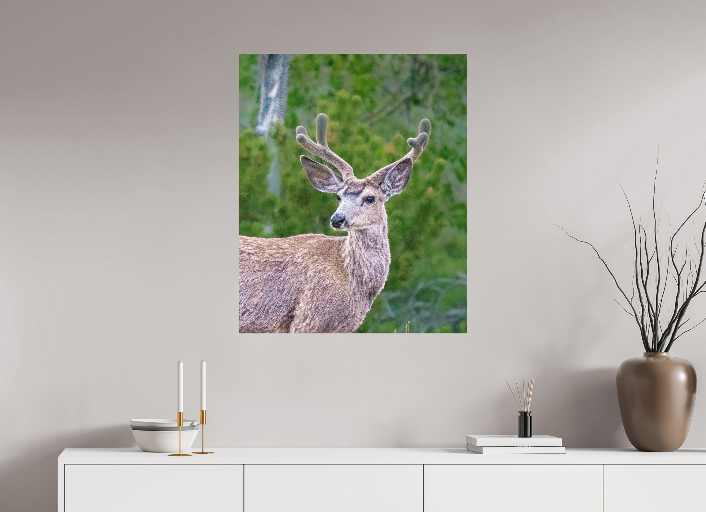 28 x 34.4″, METAL Deer