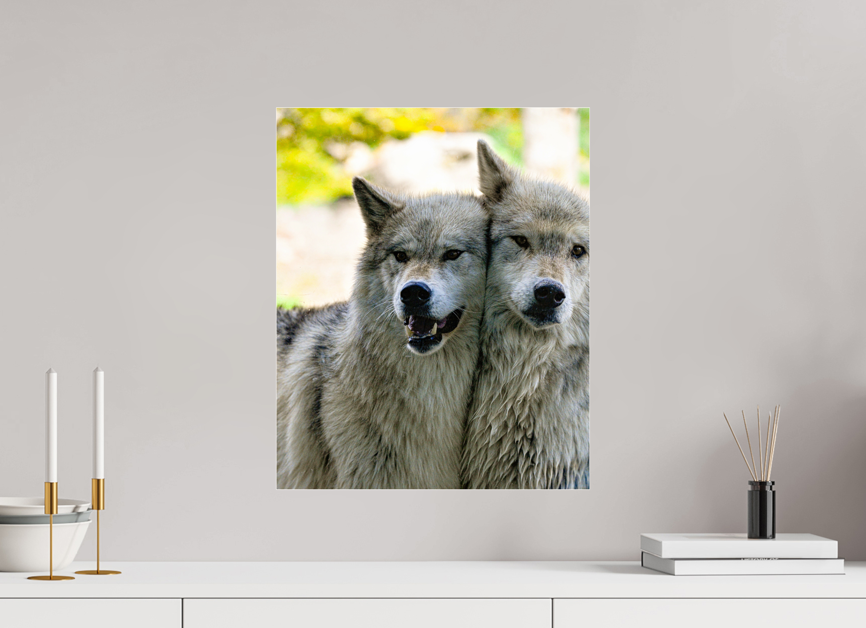 16 x 19.5″, ACRYLIC Wolf Friends
