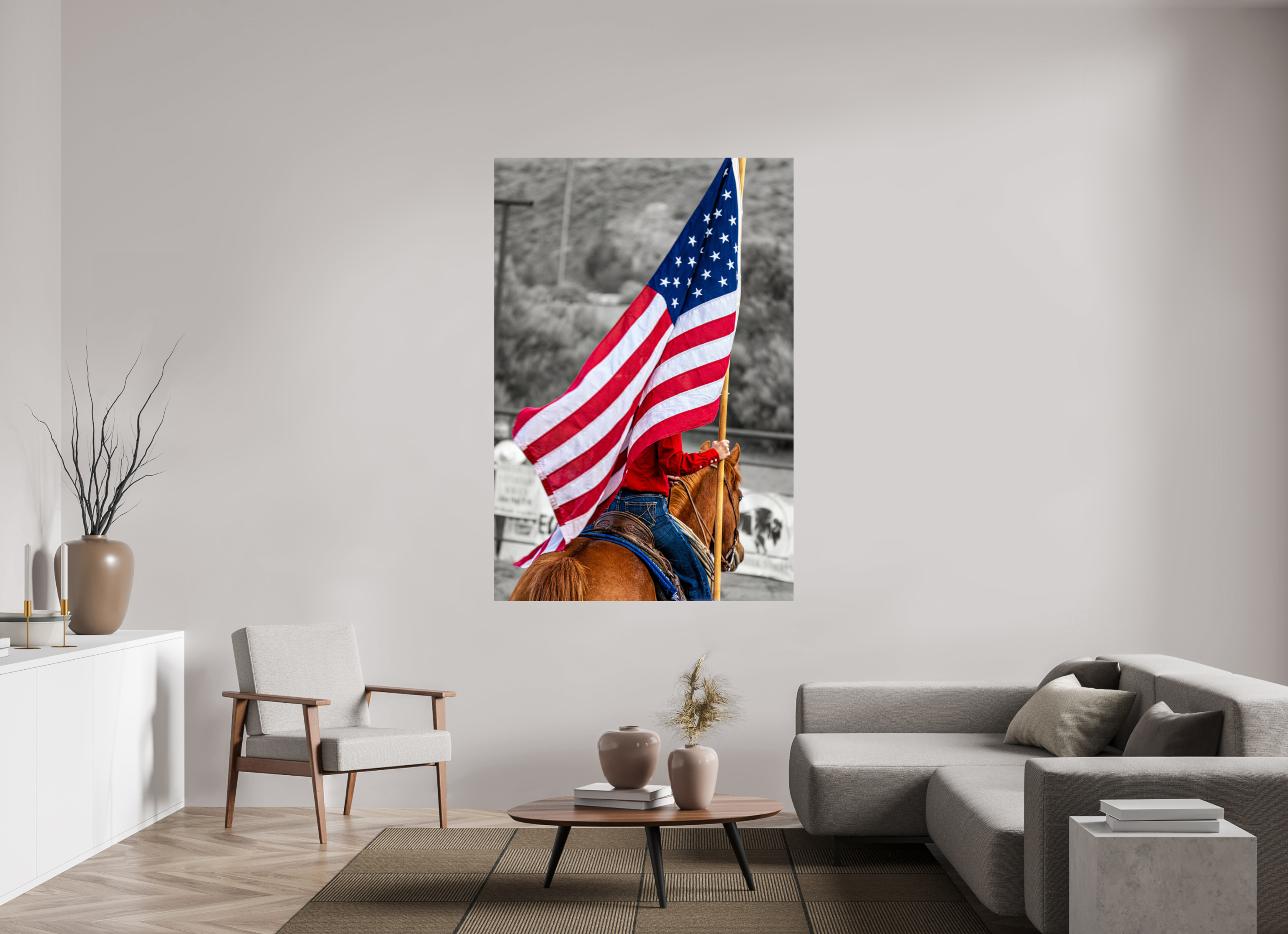 47 x 69.7″, PHOTO PAPER America 250 Flag Rider 9