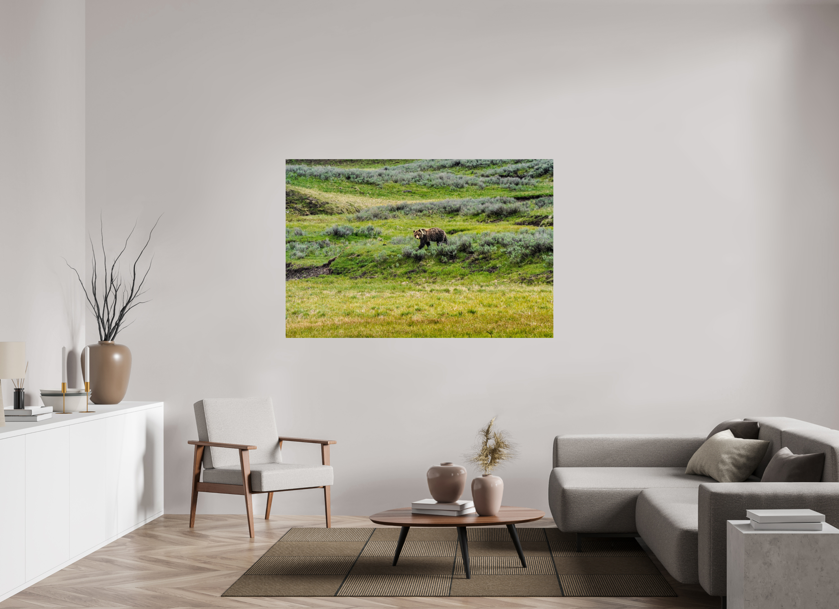 66 x 44″, METAL Bear