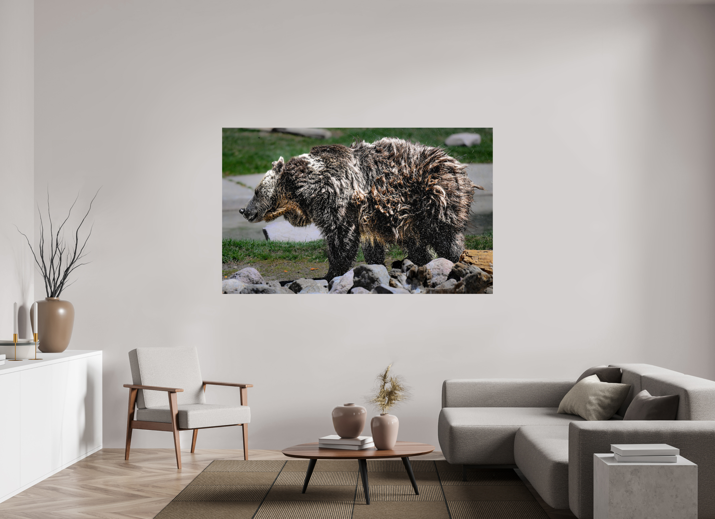 76.6 x 47″, PHOTO PAPER Bear