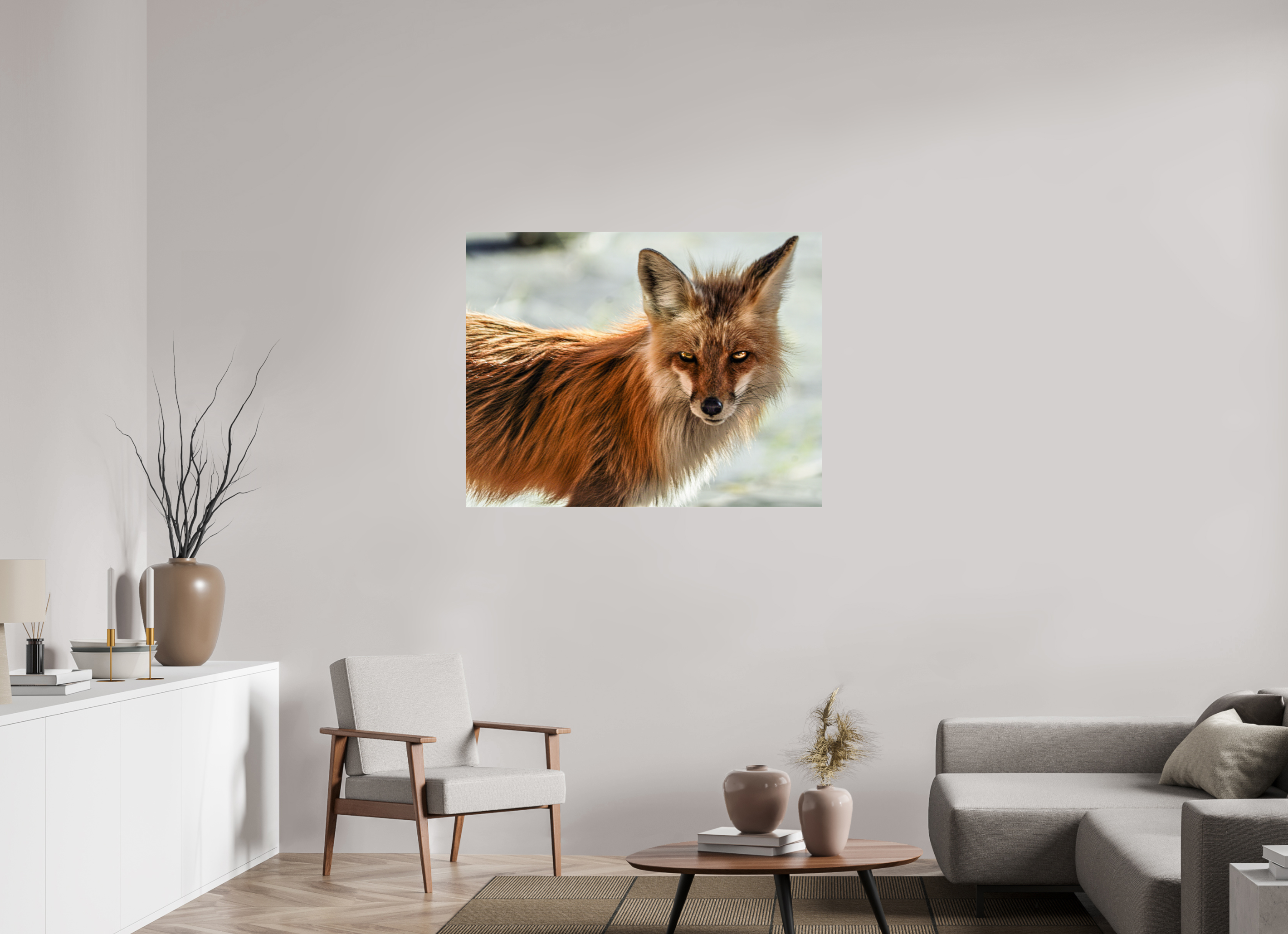 45.3 x 35″, ACRYLIC Haunting Fox