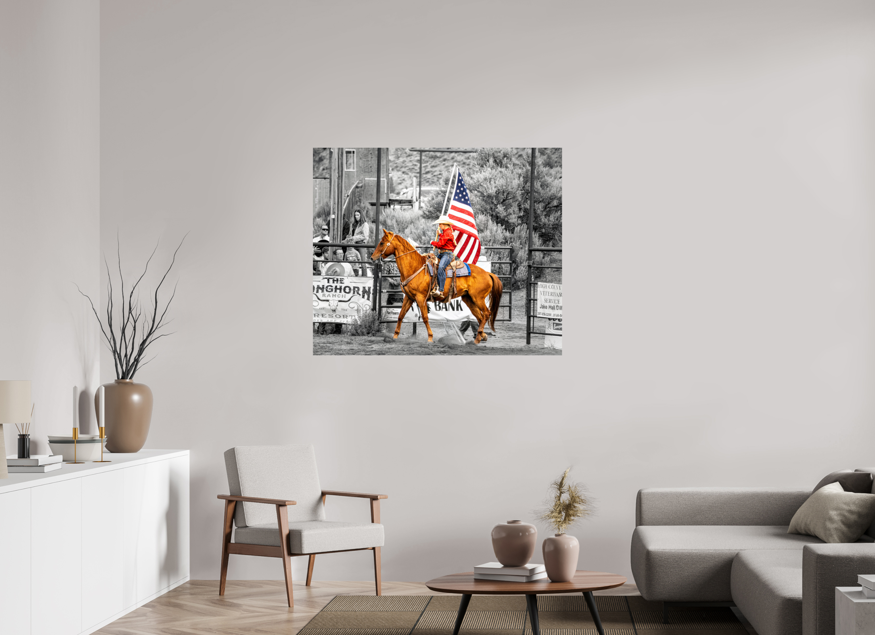 46.9 x 39″, PHOTO PAPER America 250 Flag Rider 5