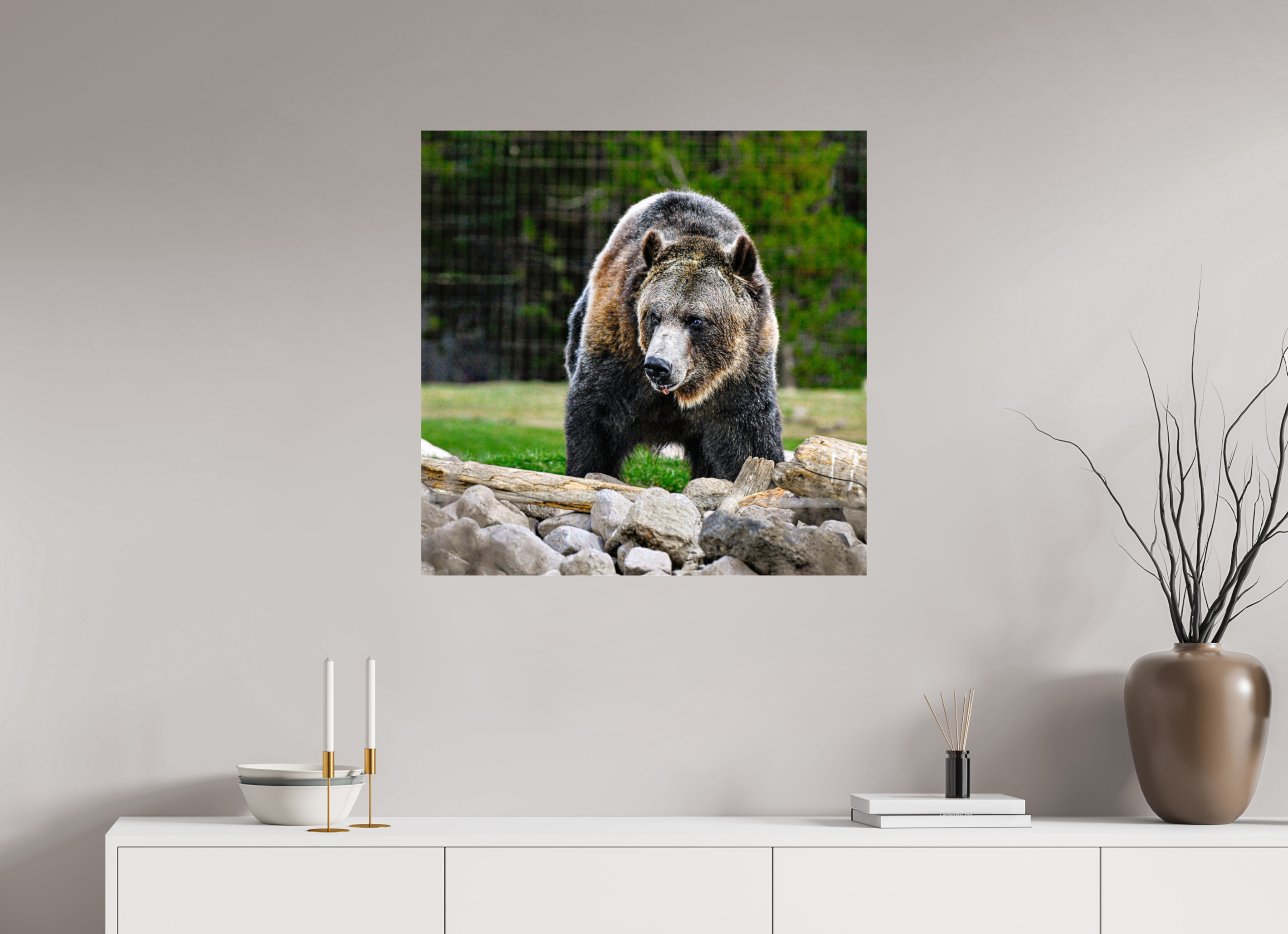 30 x 30″, ACRYLIC Bear