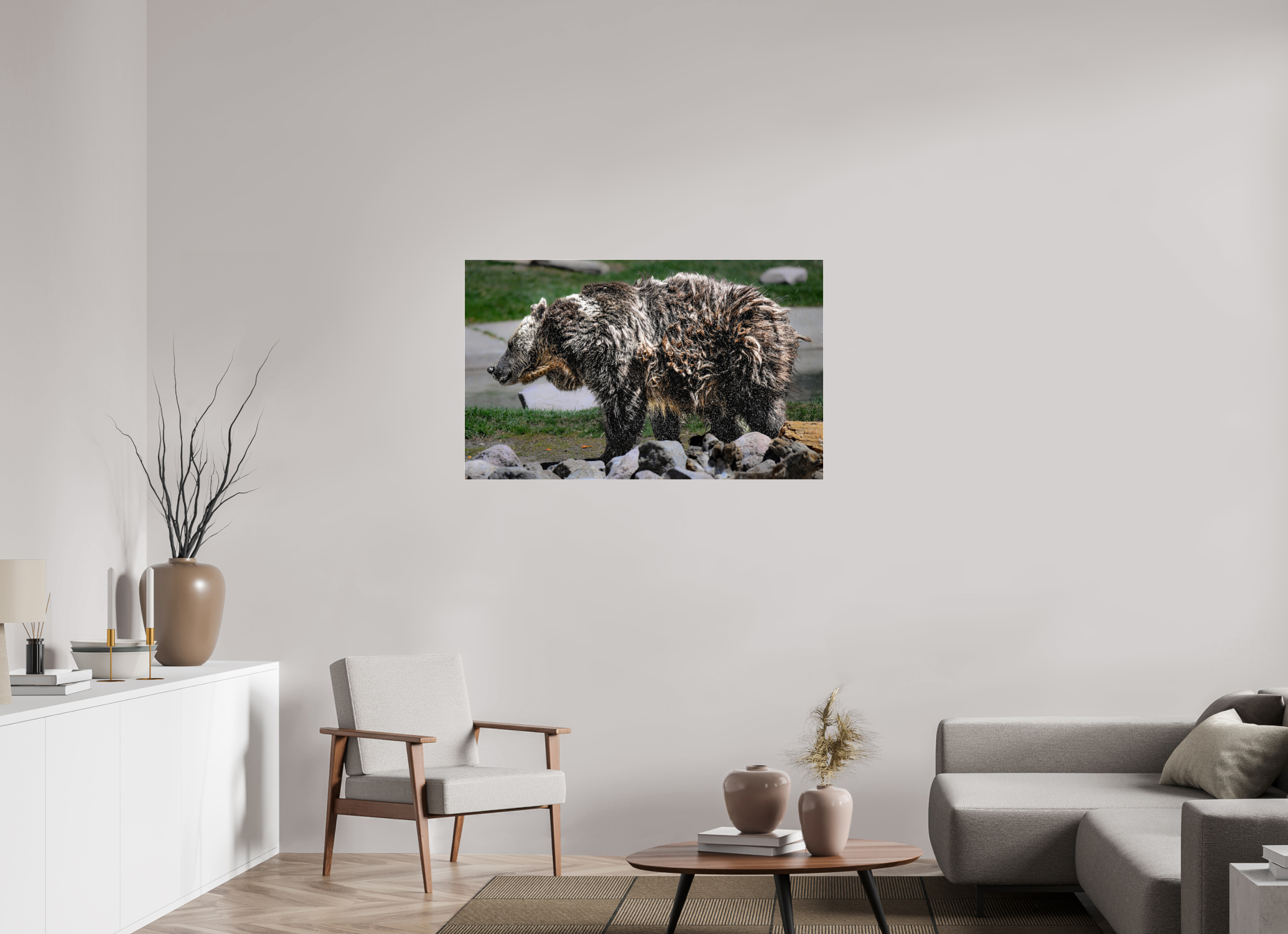 45.6 x 28″, ACRYLIC Bear