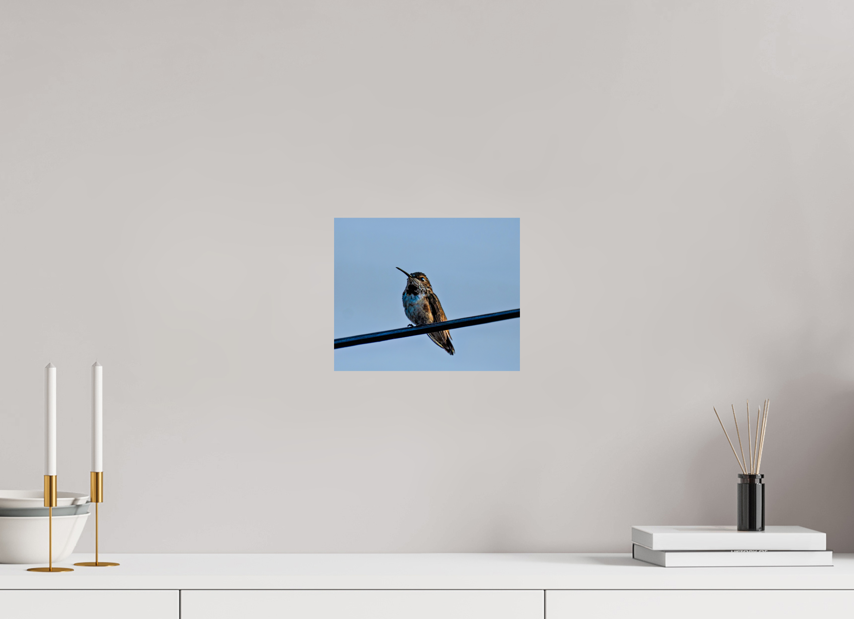 9.7 x 8″, METAL Hummingbird