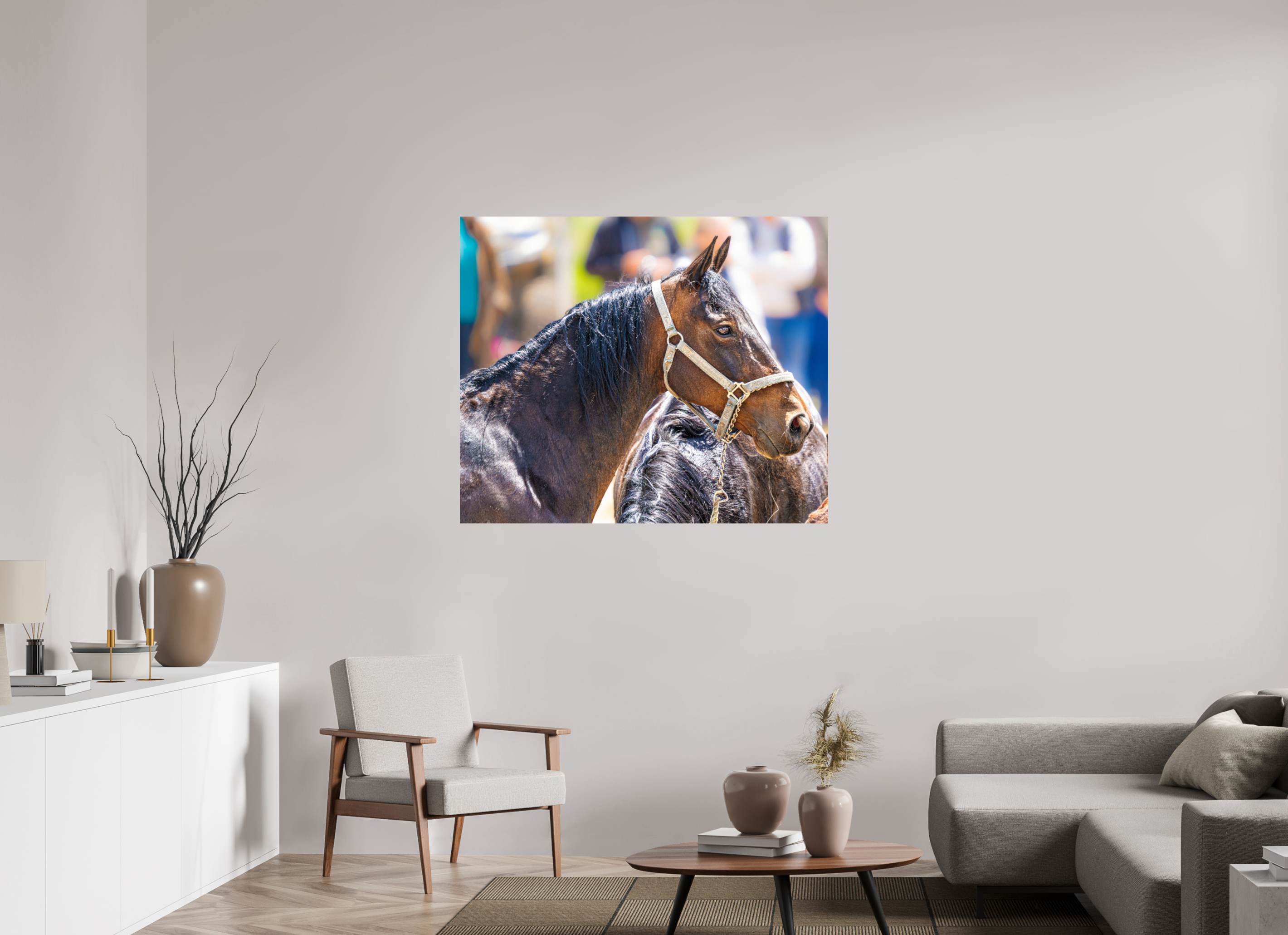 46.9 x 39″, METAL Pack Horse Portrait 14 Web Exclusive