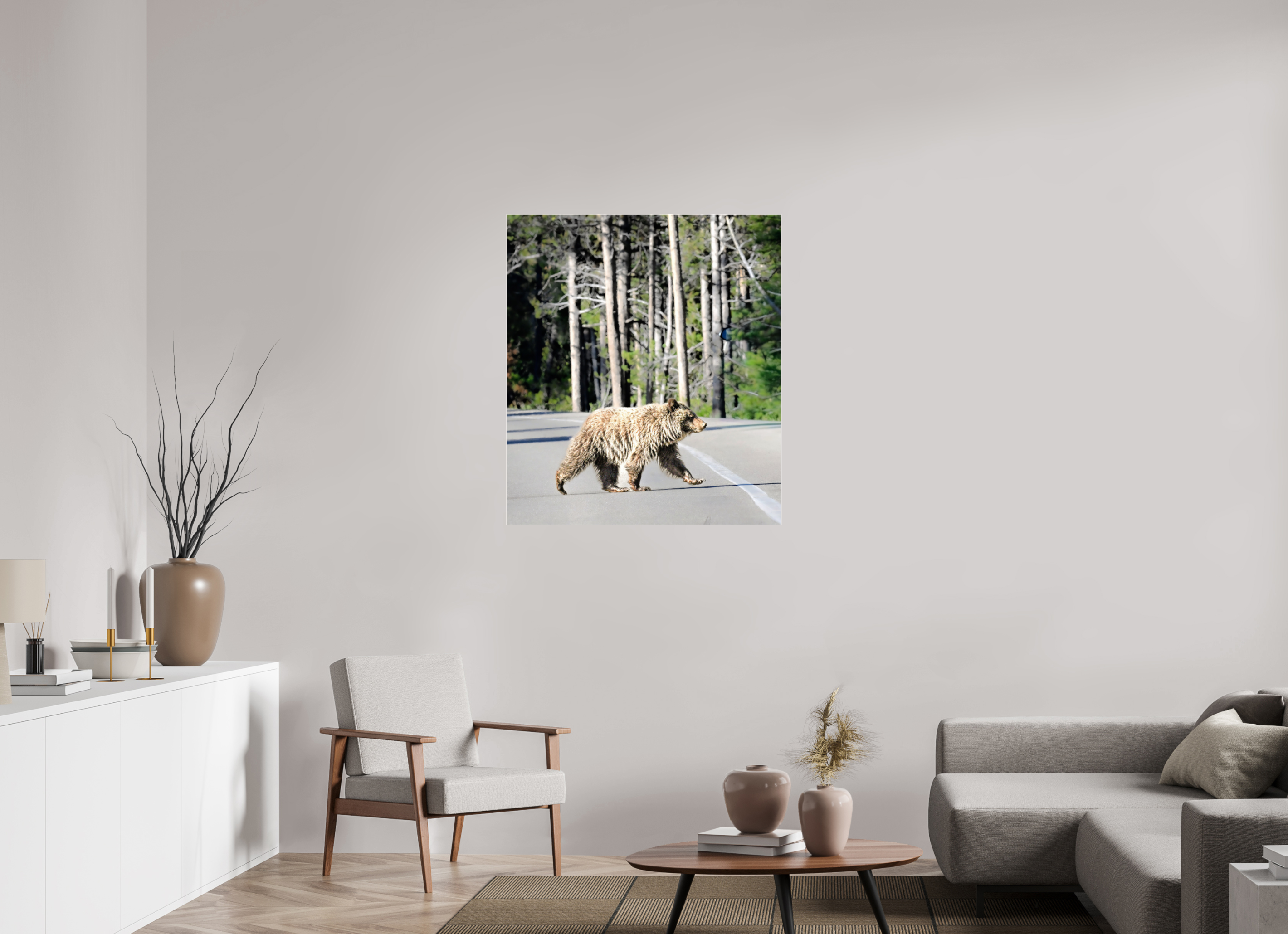 35 x 39.4″, ACRYLIC Bear