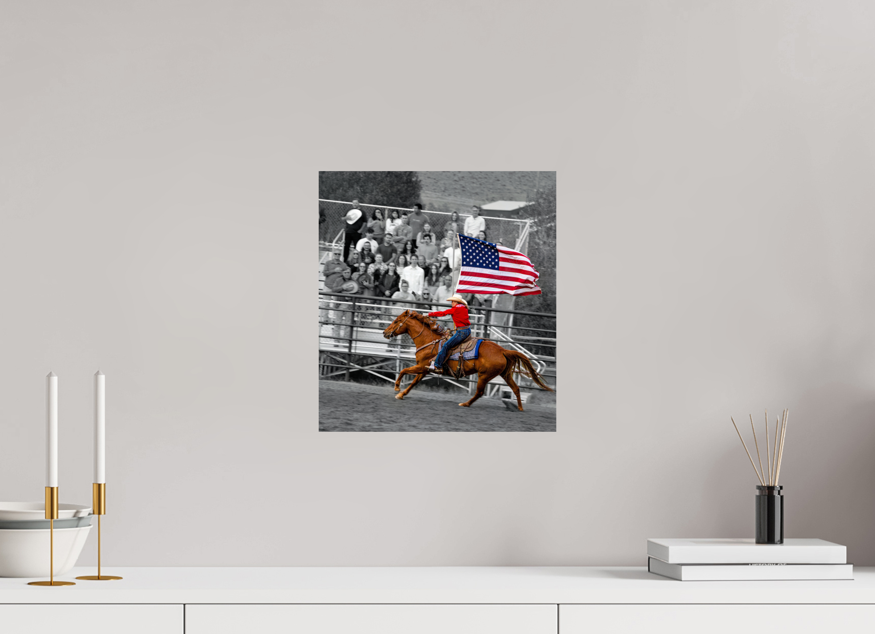 12 x 13.2″, METAL America 250 Flag Rider 1