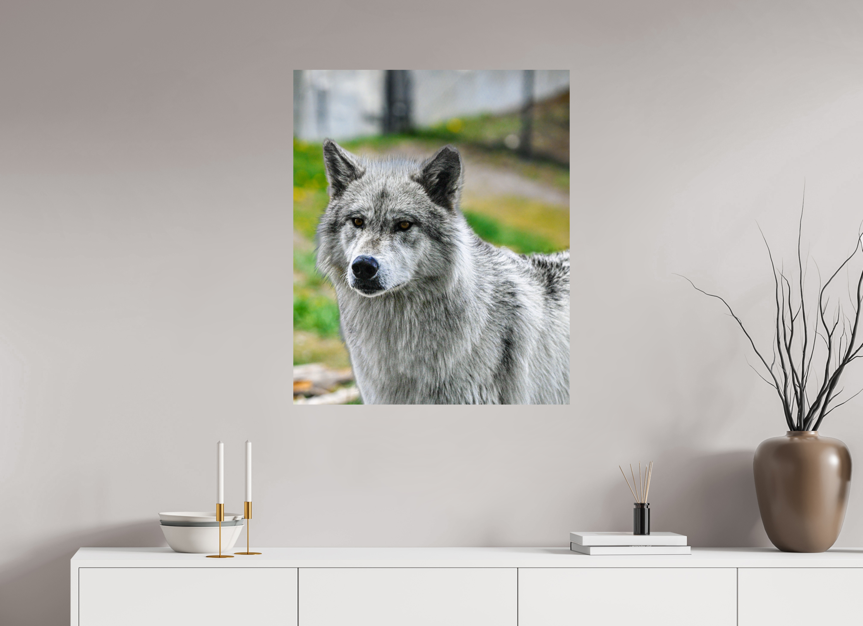 28 x 33.9″, PHOTO PAPER Wolf Portrait