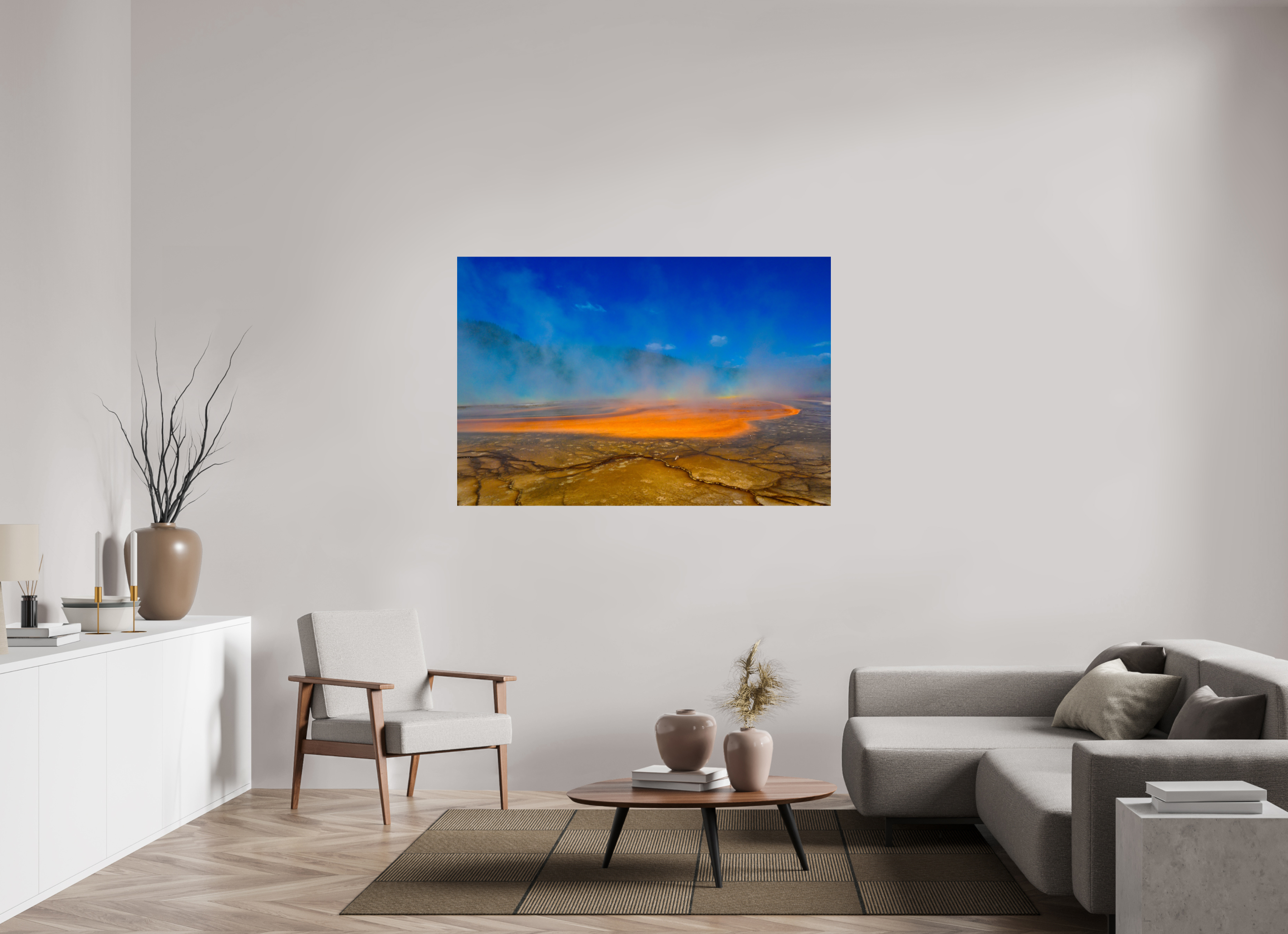 60 x 40″, METAL Yellowstone