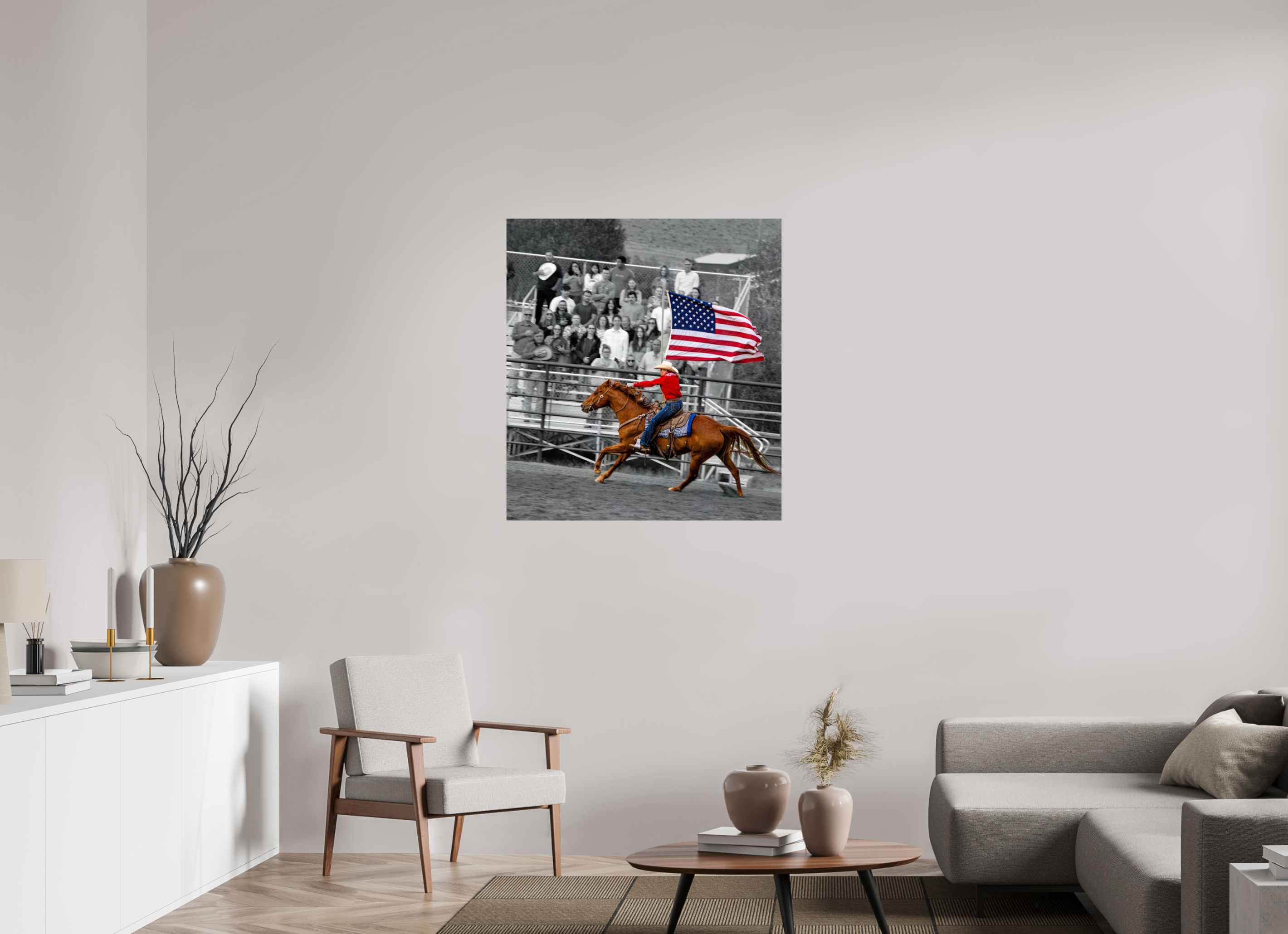35 x 38.4″, METAL America 250 Flag Rider 1
