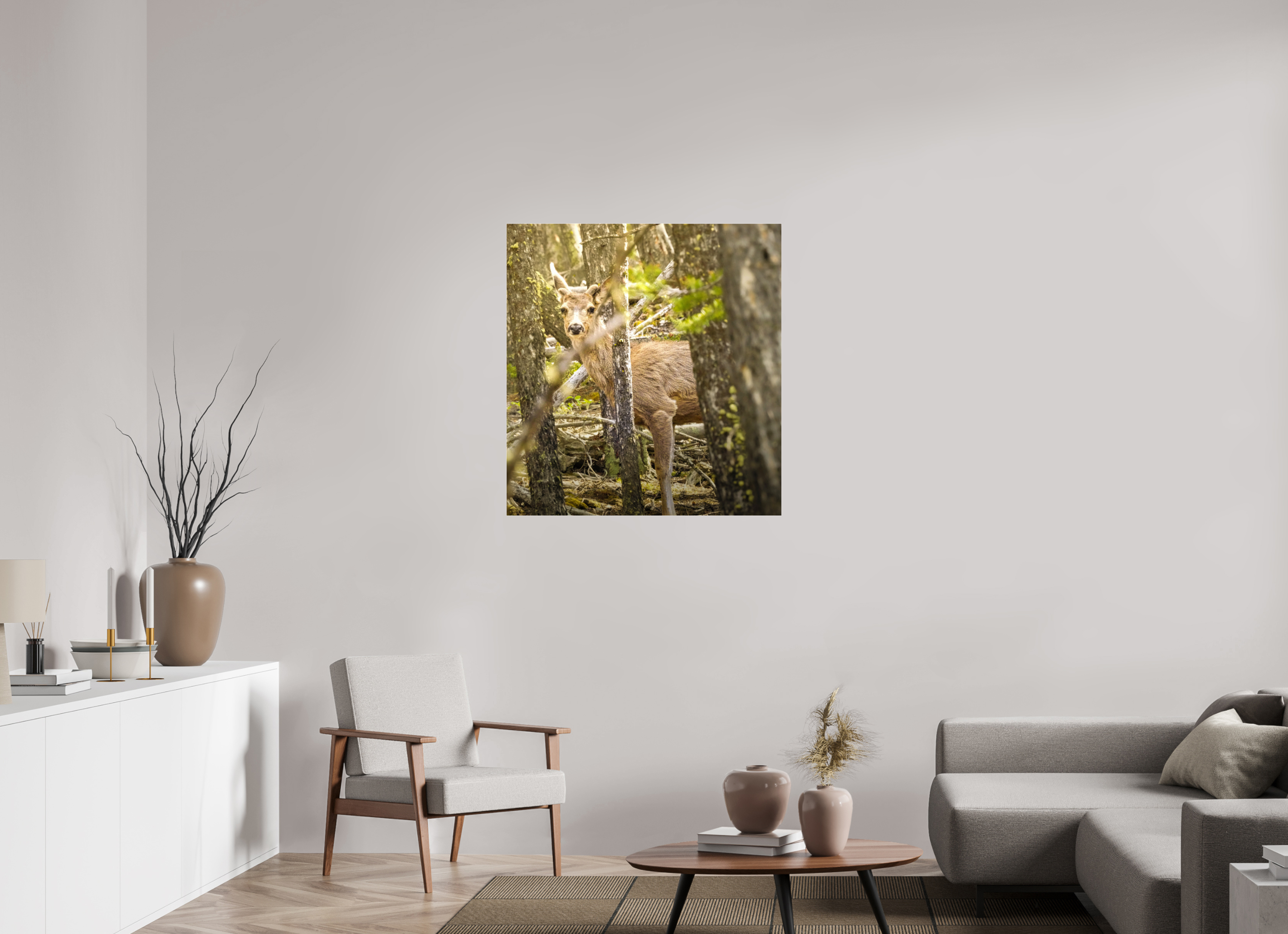 35 x 37.2″, ACRYLIC Deer