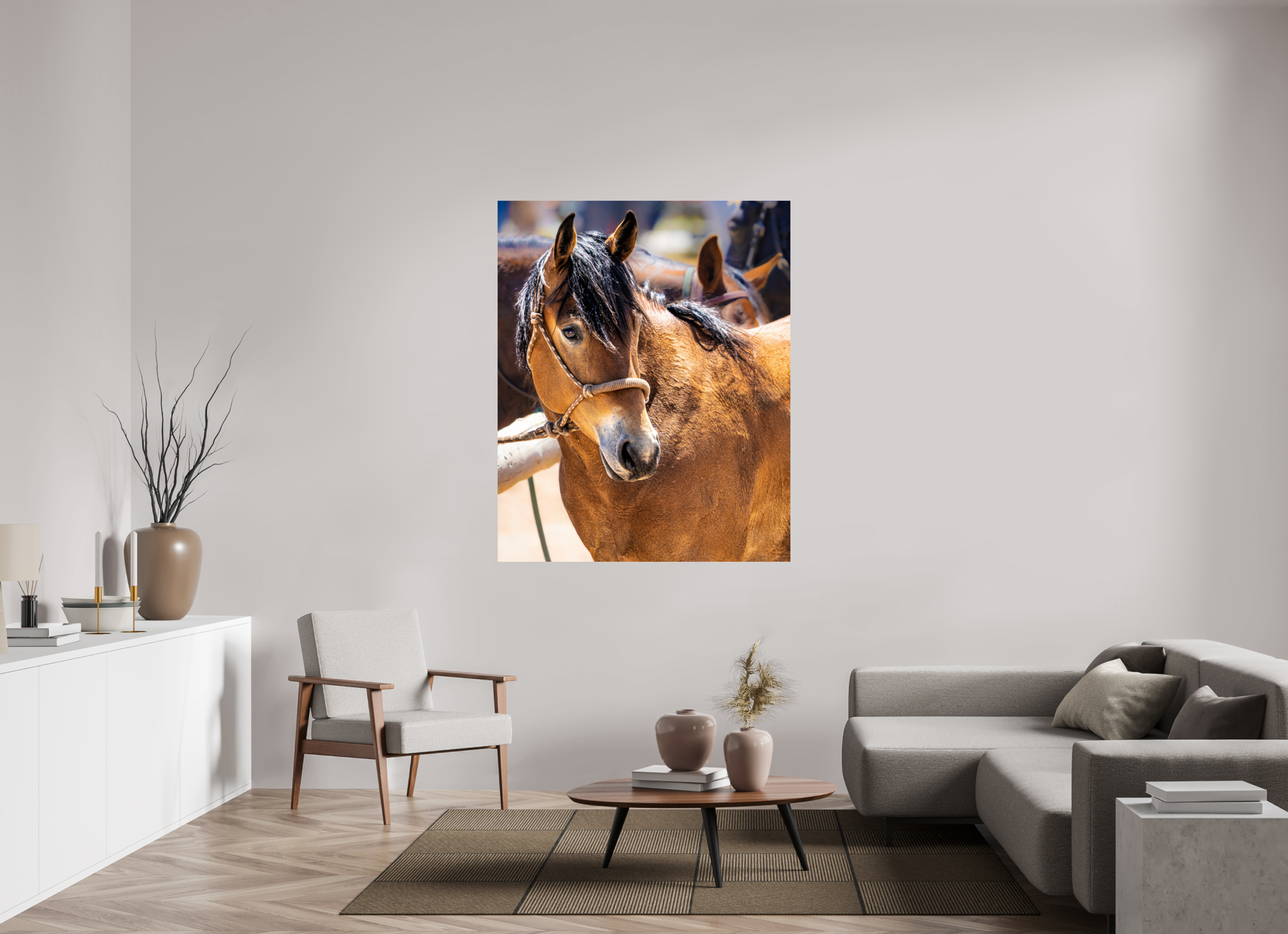 47 x 58″, METAL Pack Horse Portrait 5