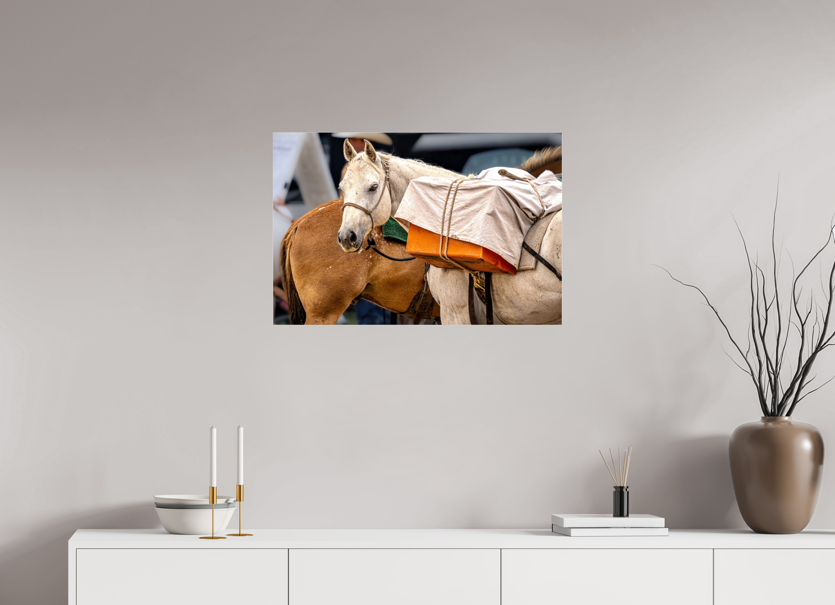 30 x 20″, ACRYLIC Pack Horse Portrait 19 Web Exclusive