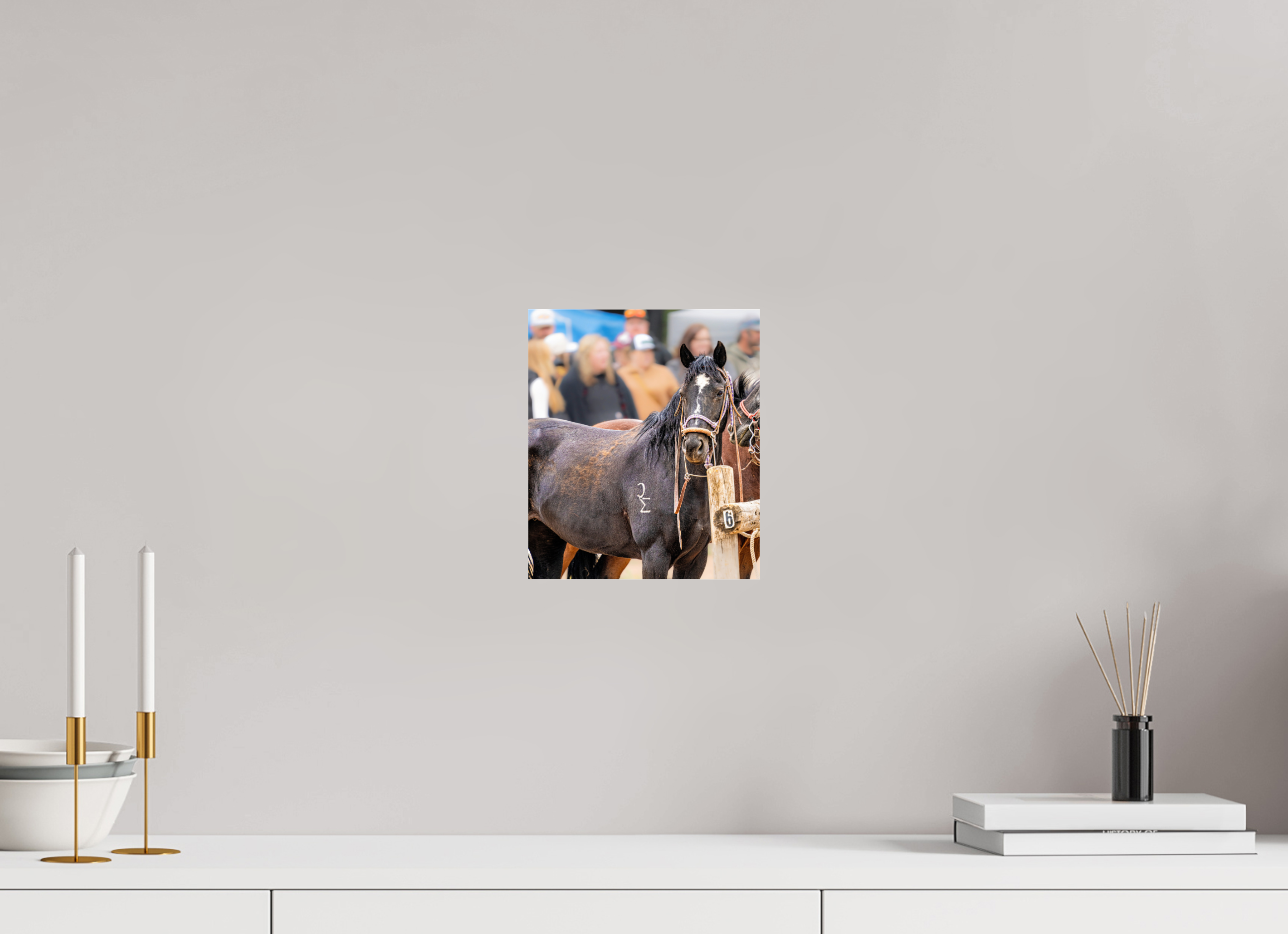 8 x 9.3″, ACRYLIC Pack Horse Portrait 17 Web Exclusive