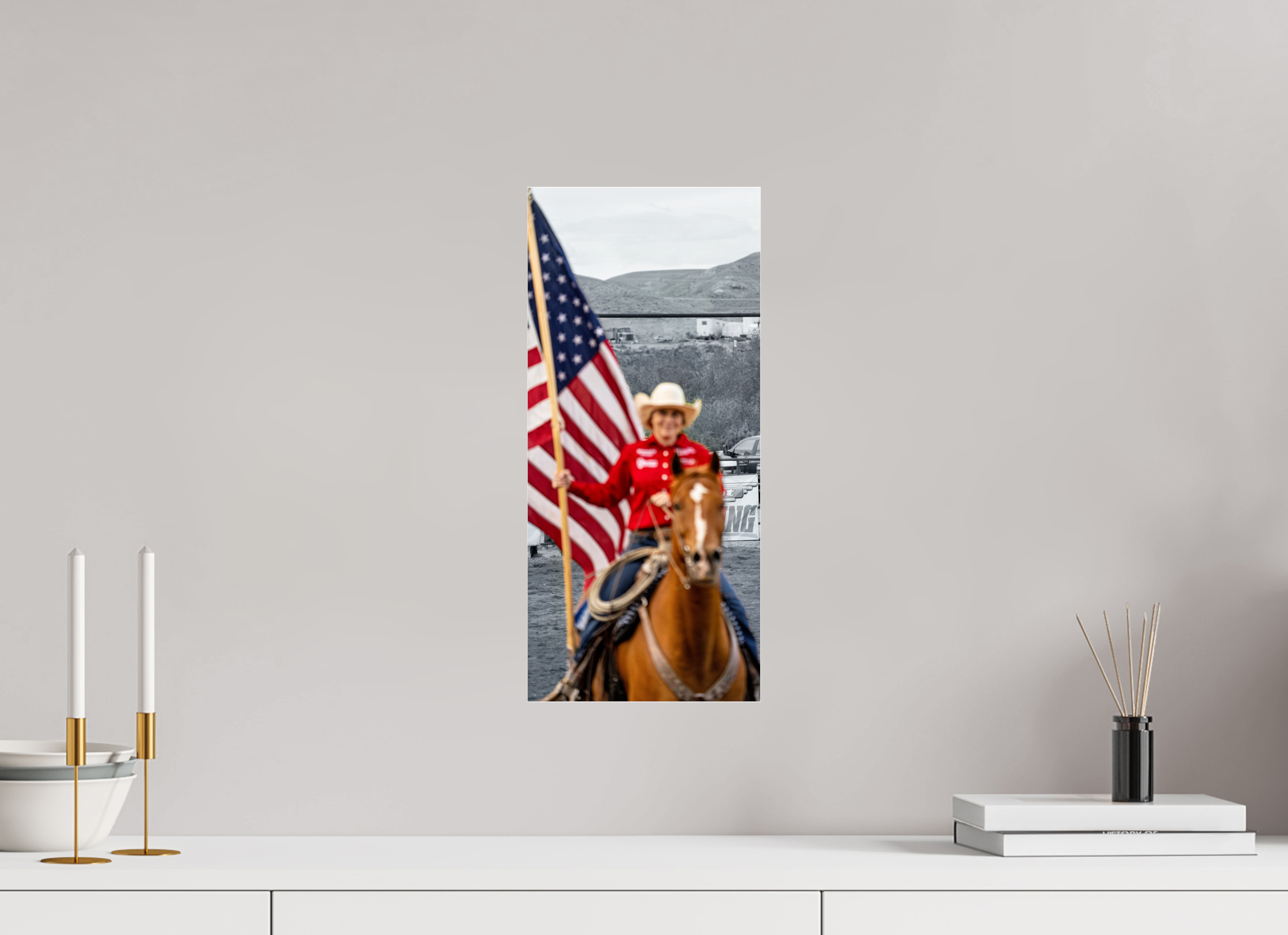 8 x 17.6″, ACRYLIC America 250 Flag Rider 3