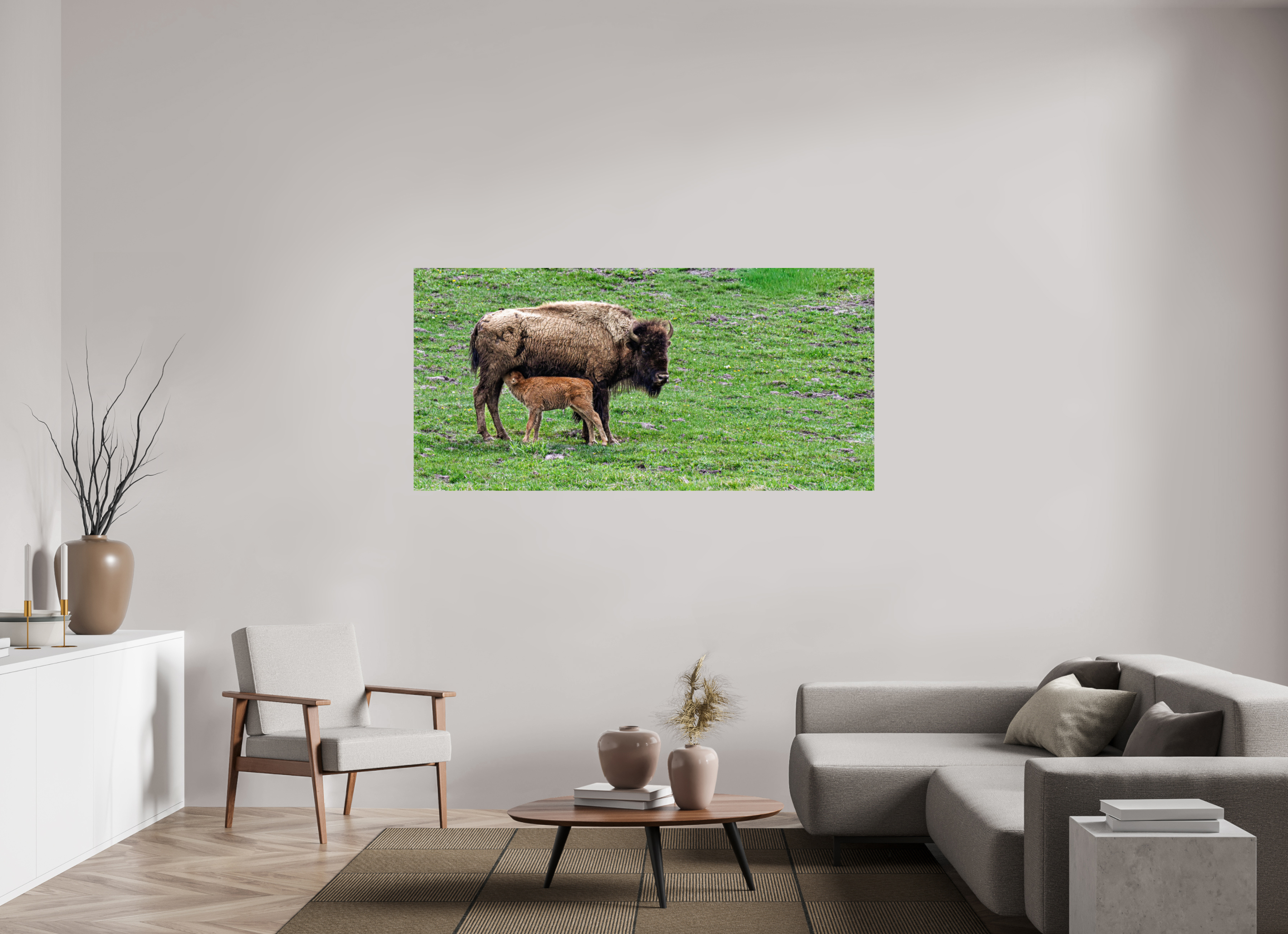 72.4 x 35″, PHOTO PAPER Red Dog Nursing