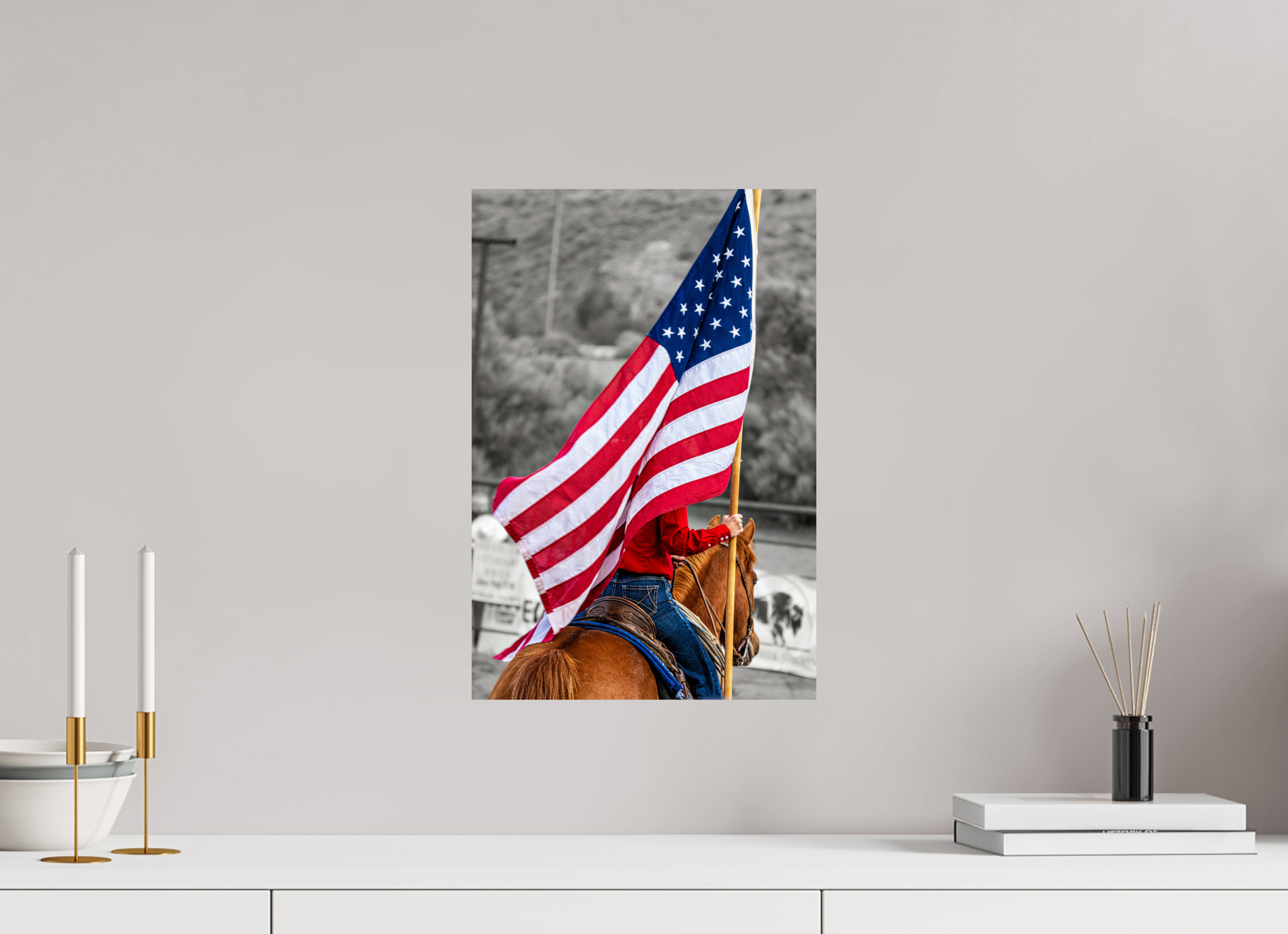 12 x 17.8″, PHOTO PAPER America 250 Flag Rider 9