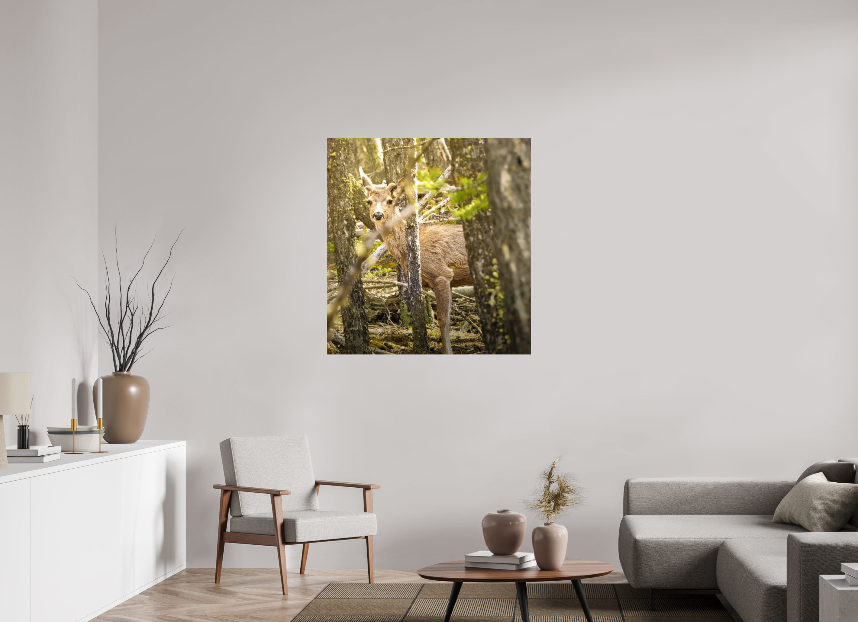 39 x 41.4″, ACRYLIC Deer