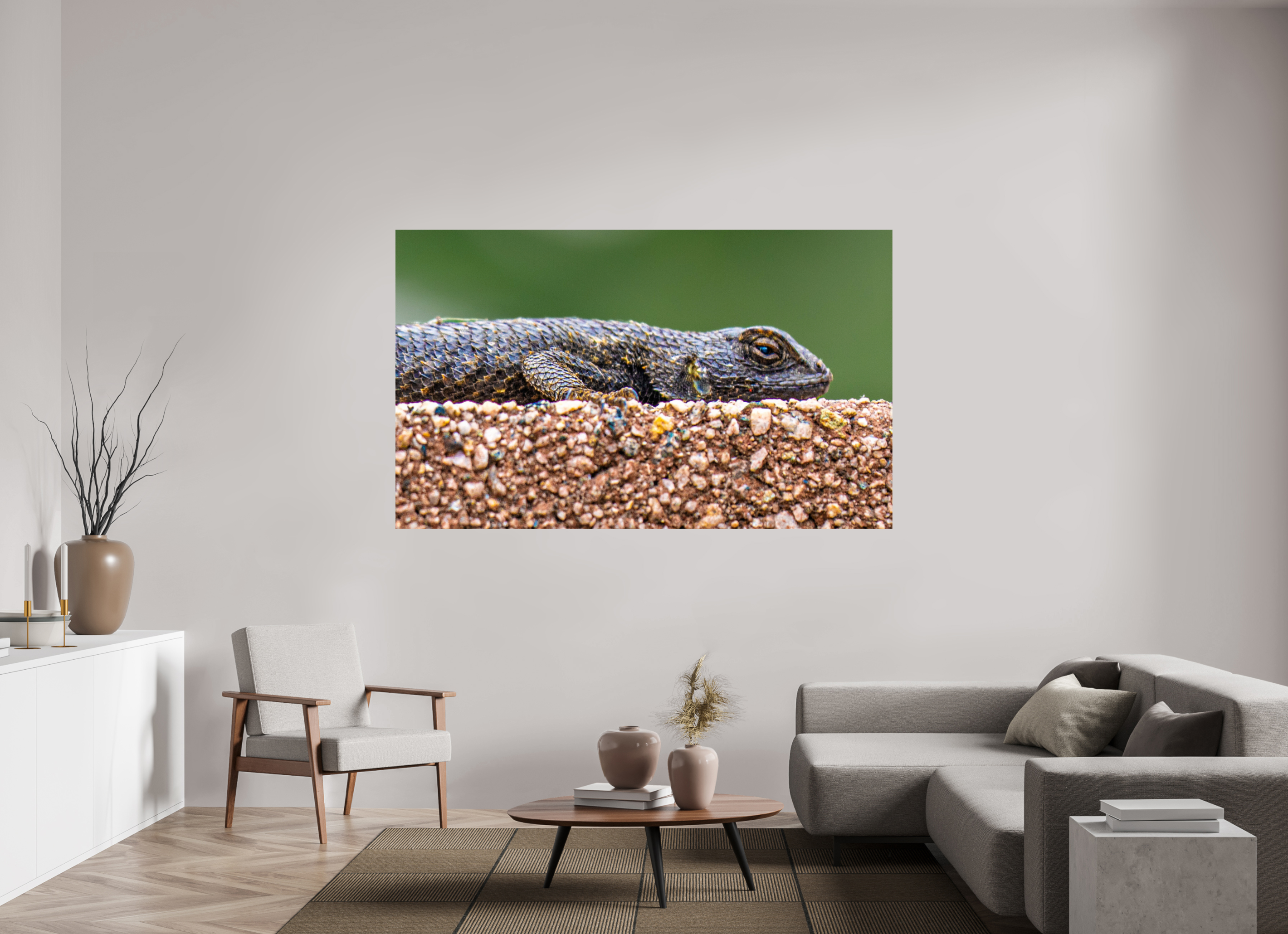 78.1 x 47″, PHOTO PAPER Lizard