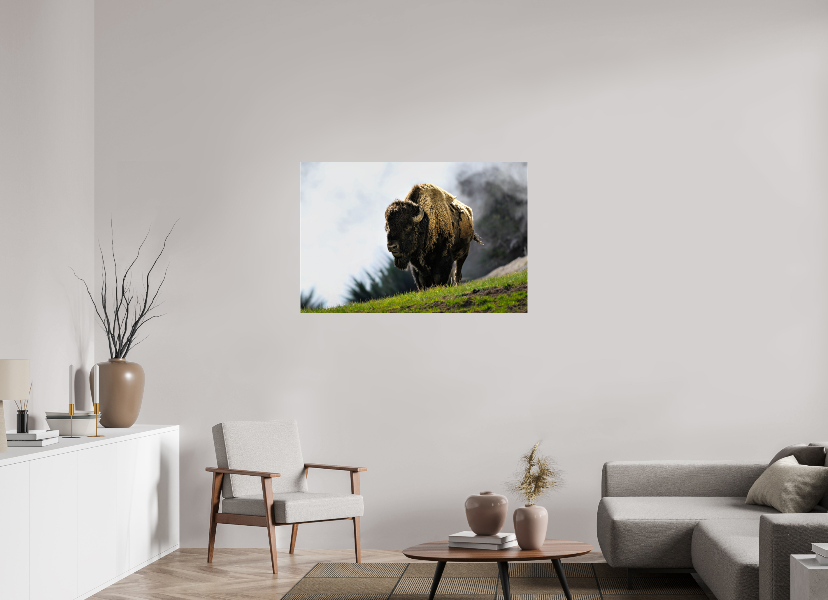 45 x 30″, ACRYLIC Bison