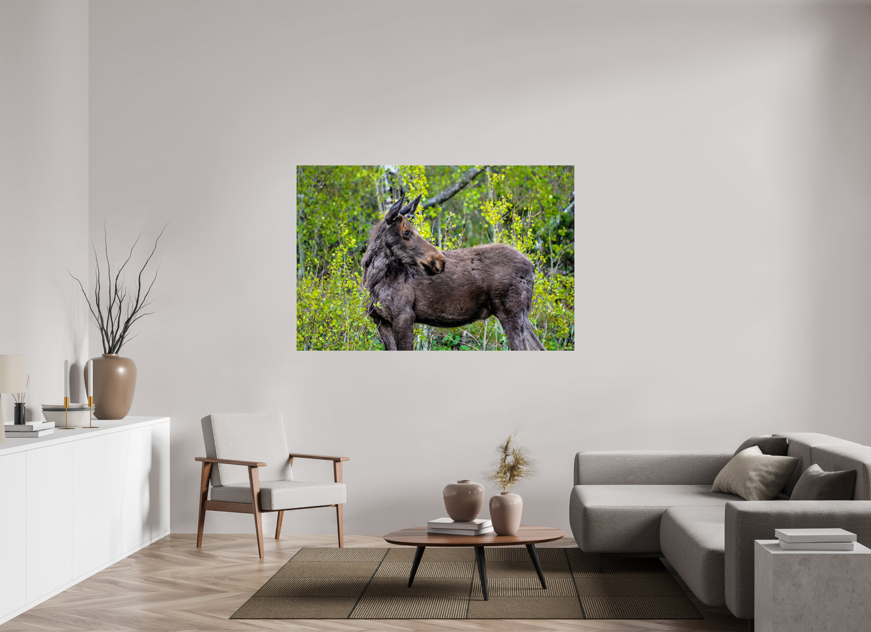 66 x 44″, ACRYLIC Moose Portrait