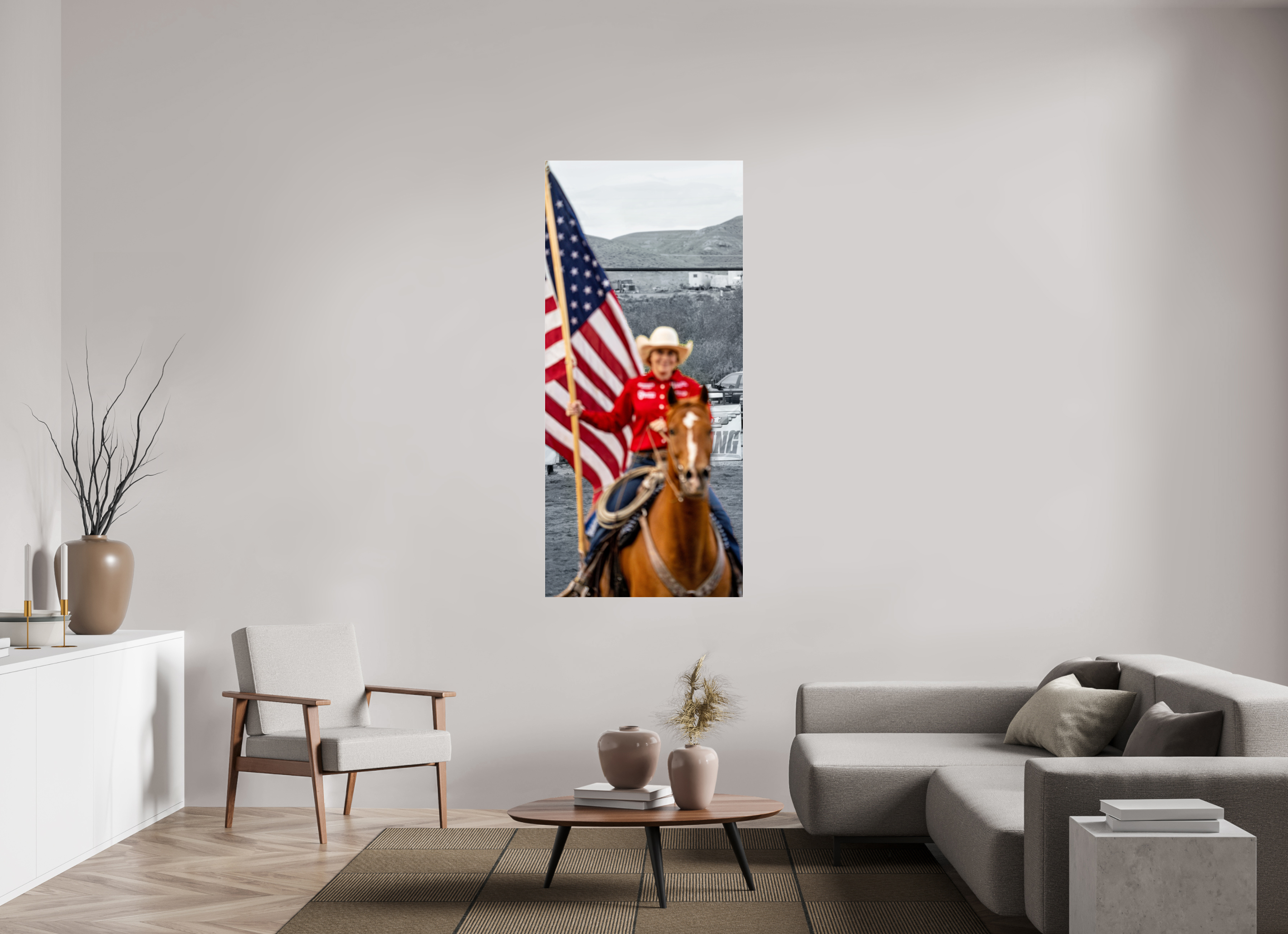 31 x 68.4″, ACRYLIC America 250 Flag Rider 3
