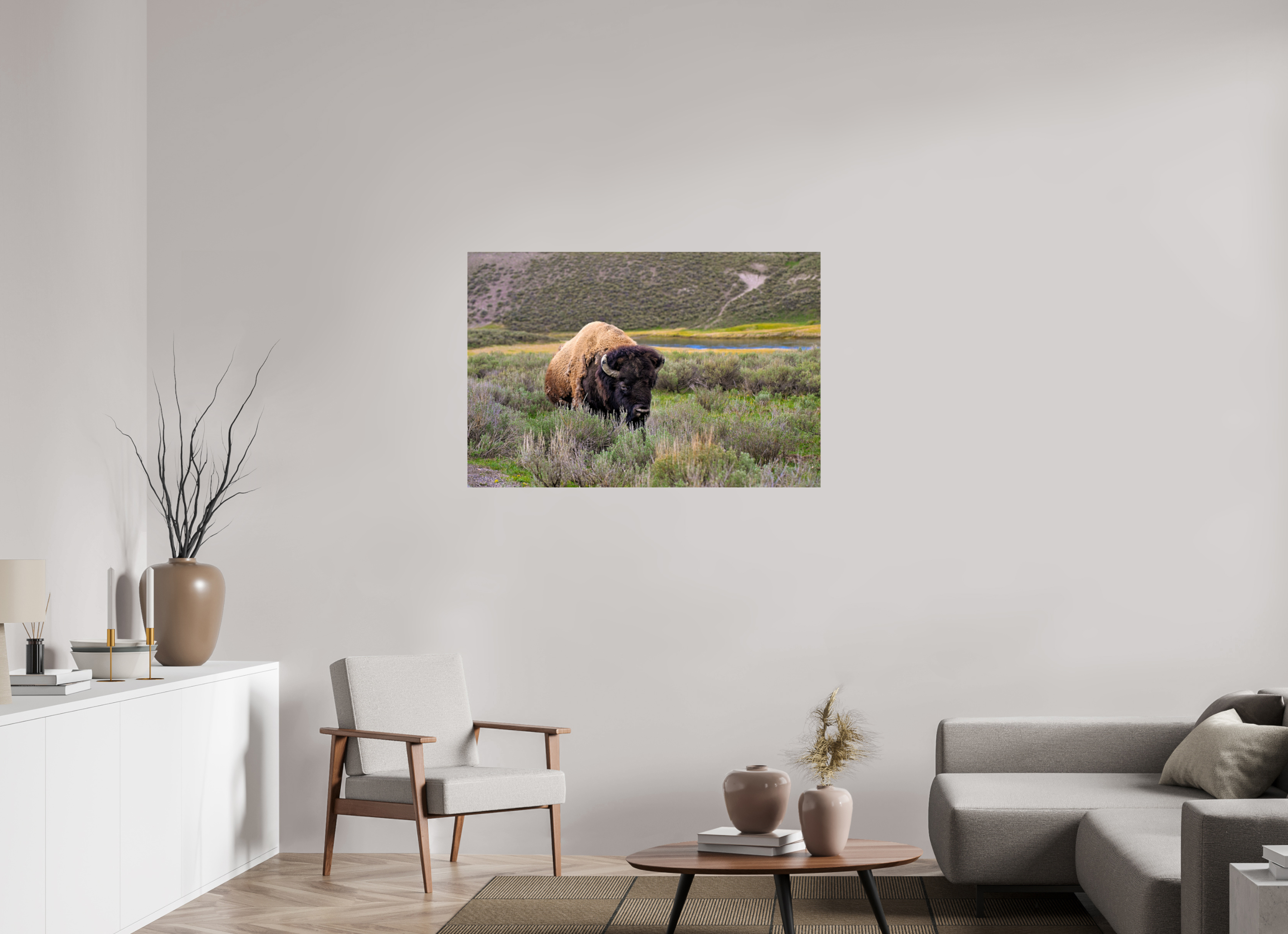 45 x 30″, ACRYLIC Bison