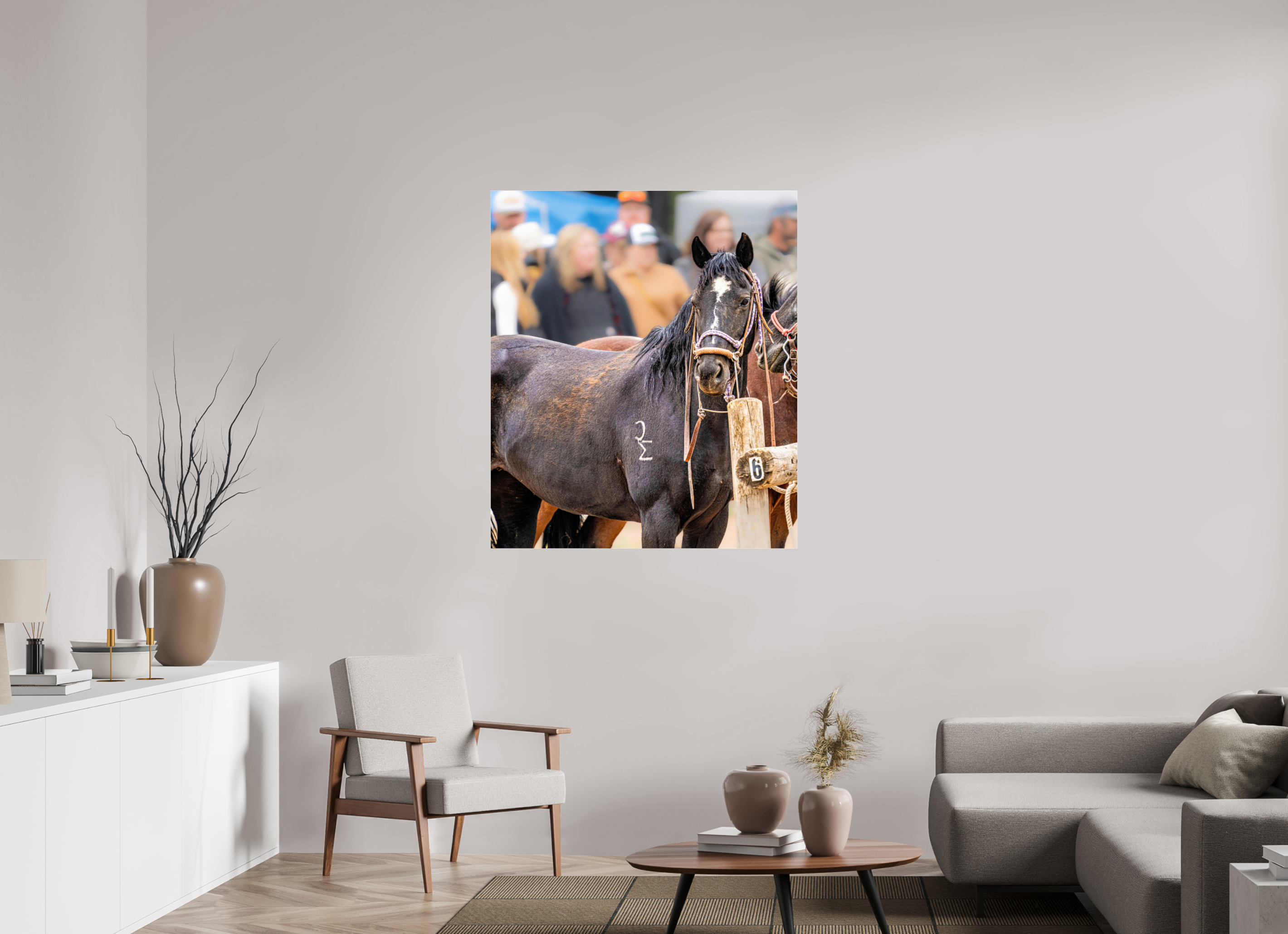 39 x 45.6″, ACRYLIC Pack Horse Portrait 17 Web Exclusive