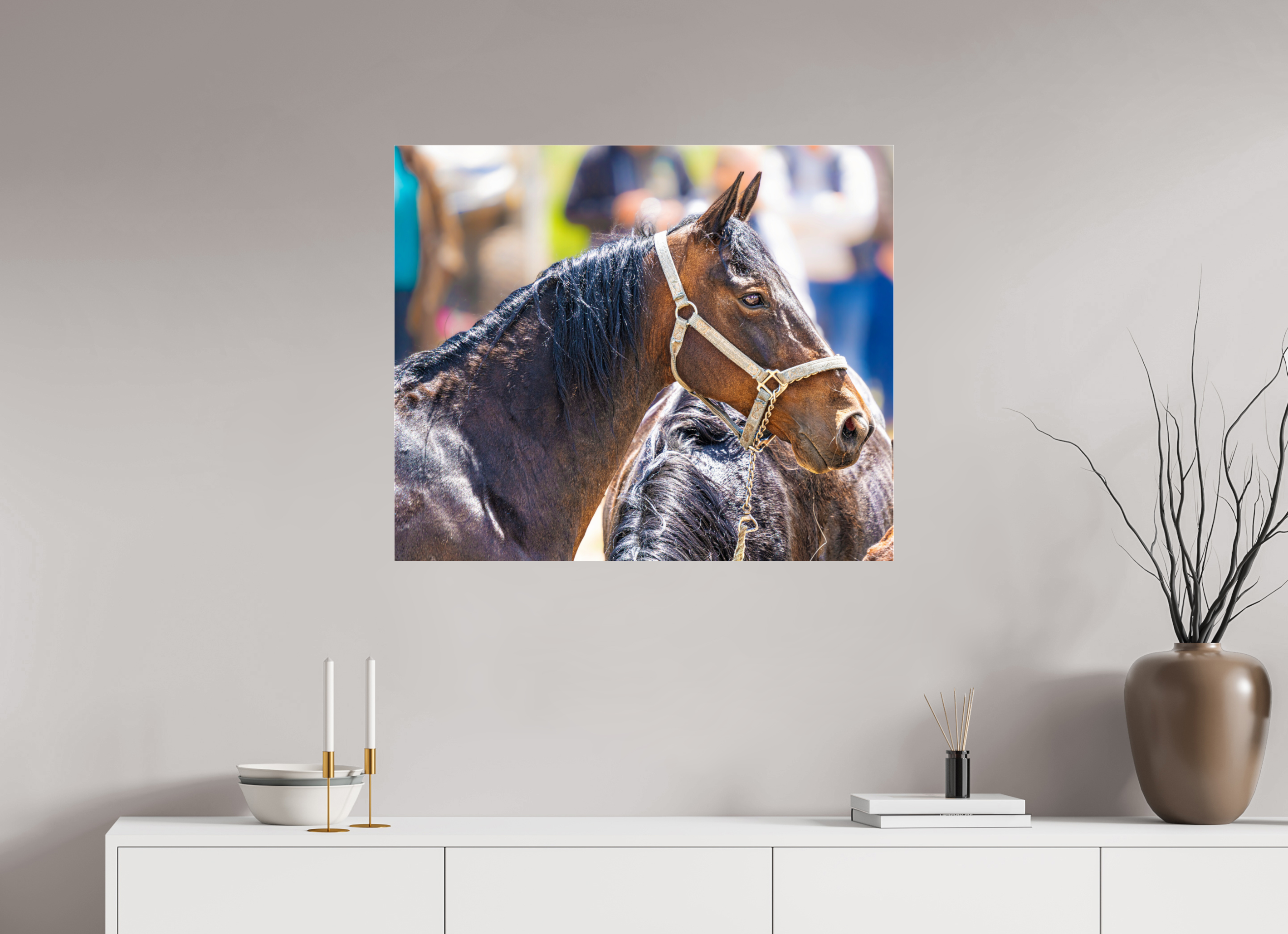 33.6 x 28″, ACRYLIC Pack Horse Portrait 14 Web Exclusive