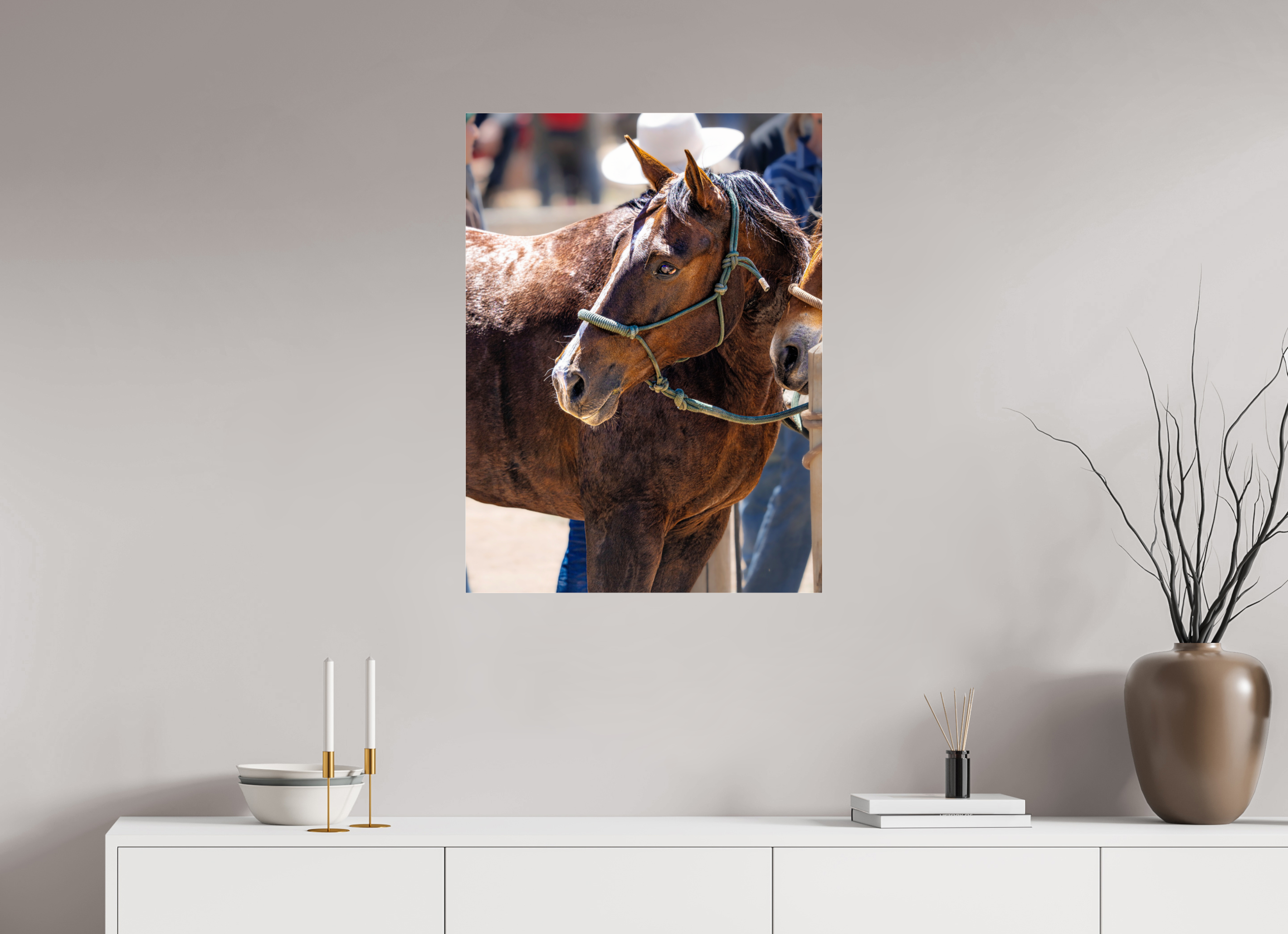 24 x 32.3″, ACRYLIC Pack Horse Portrait 4
