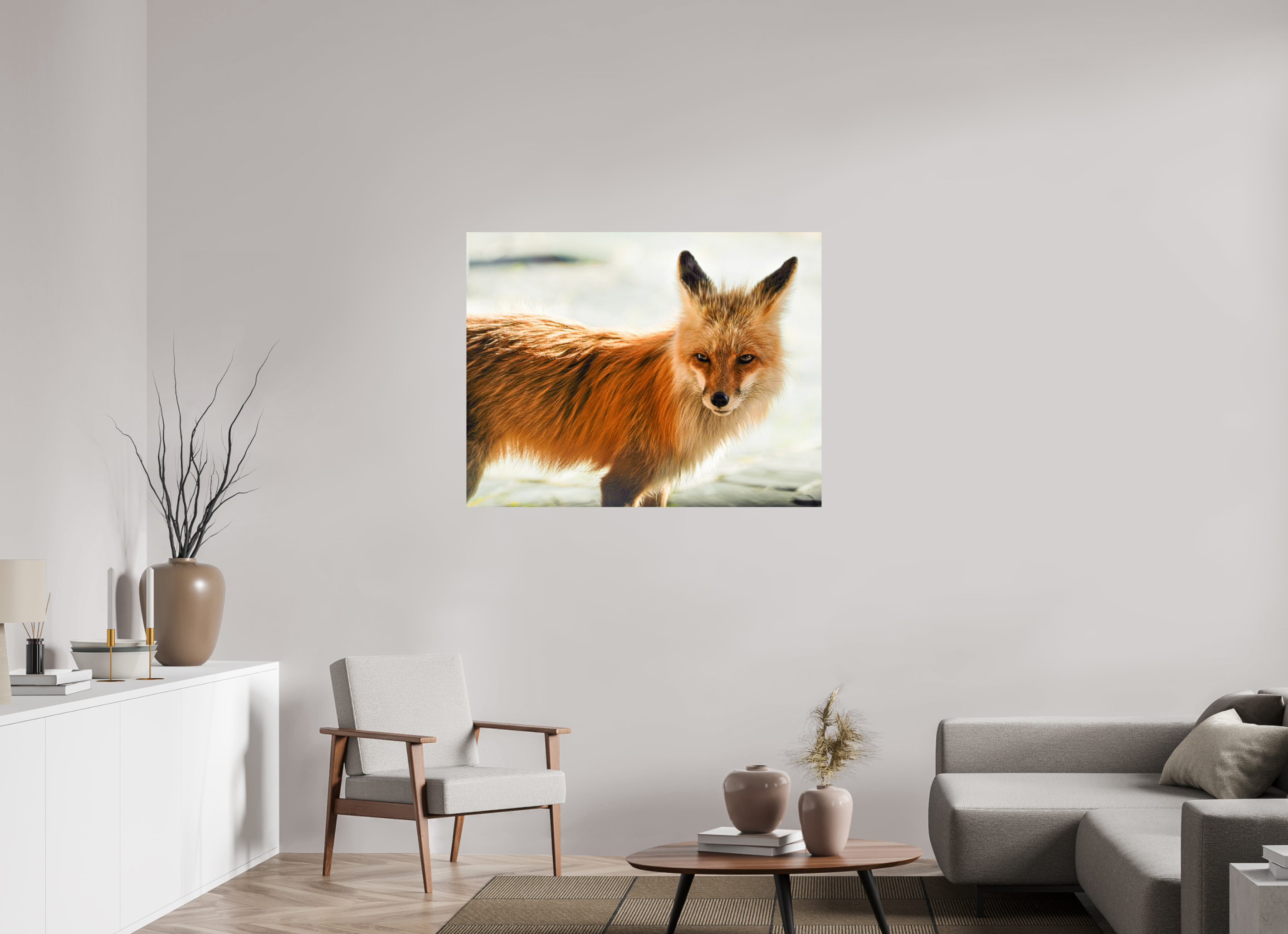 45.2 x 35″, METAL Fox