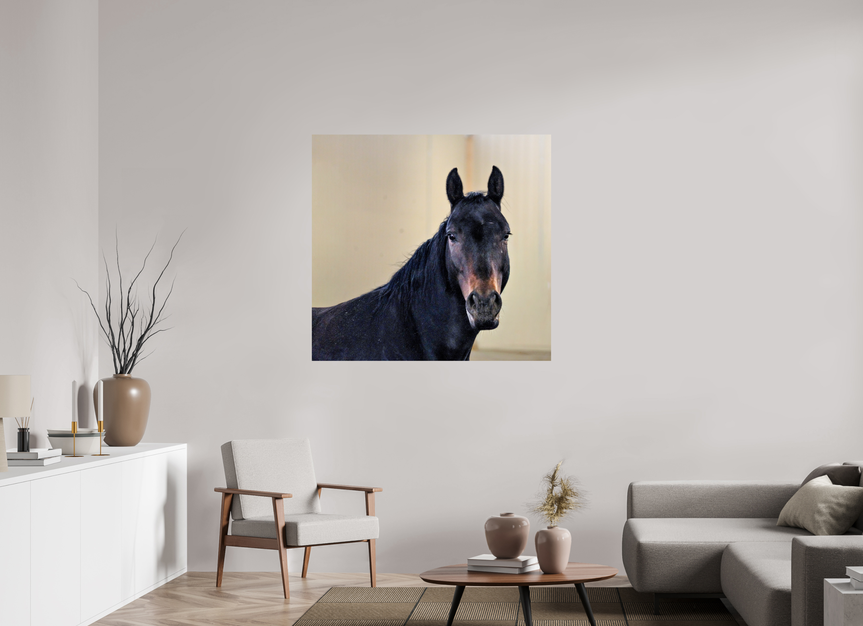 45.4 x 43″, METAL Bella Portrait