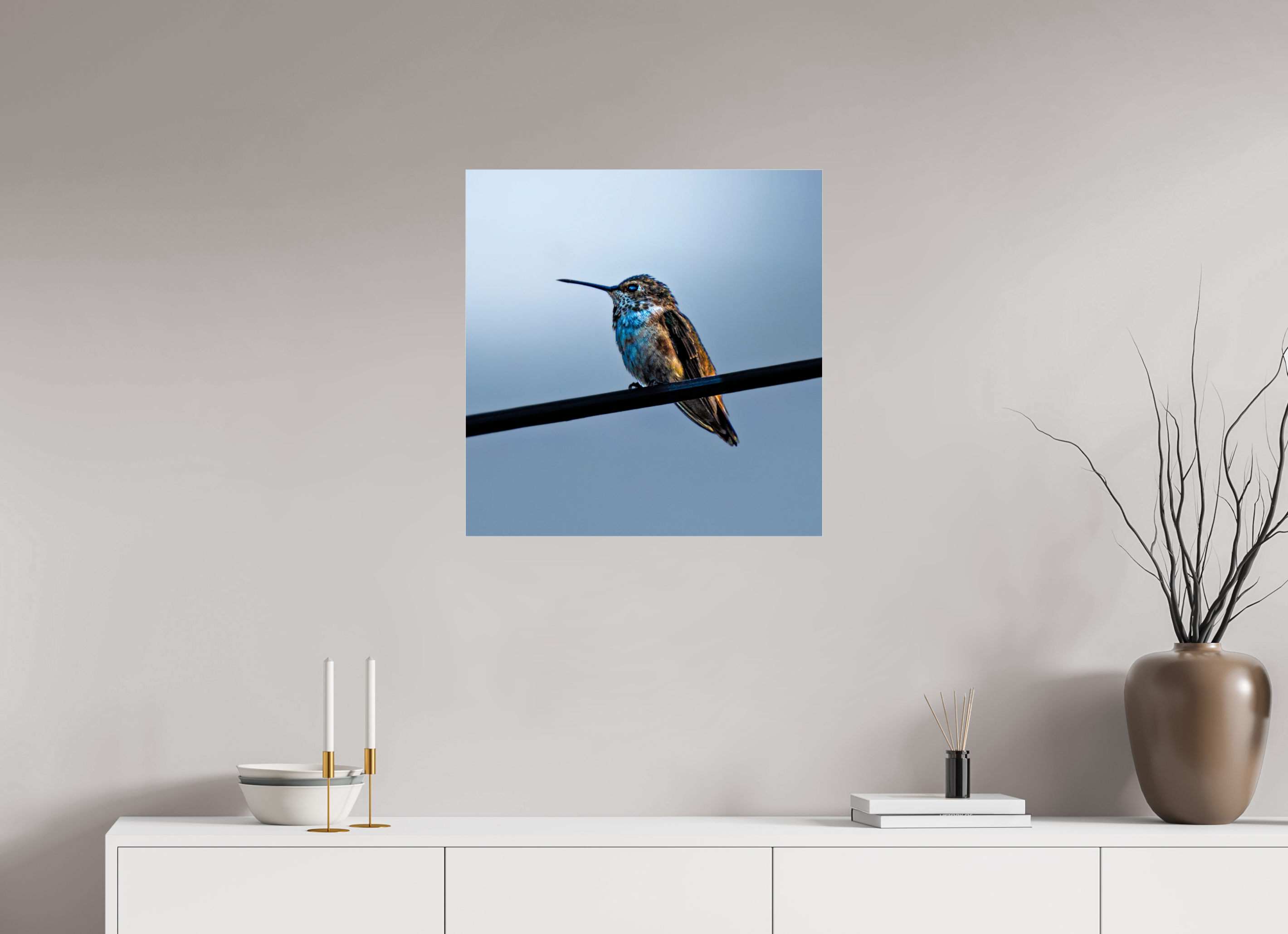 24 x 24.7″, ACRYLIC Hummingbird