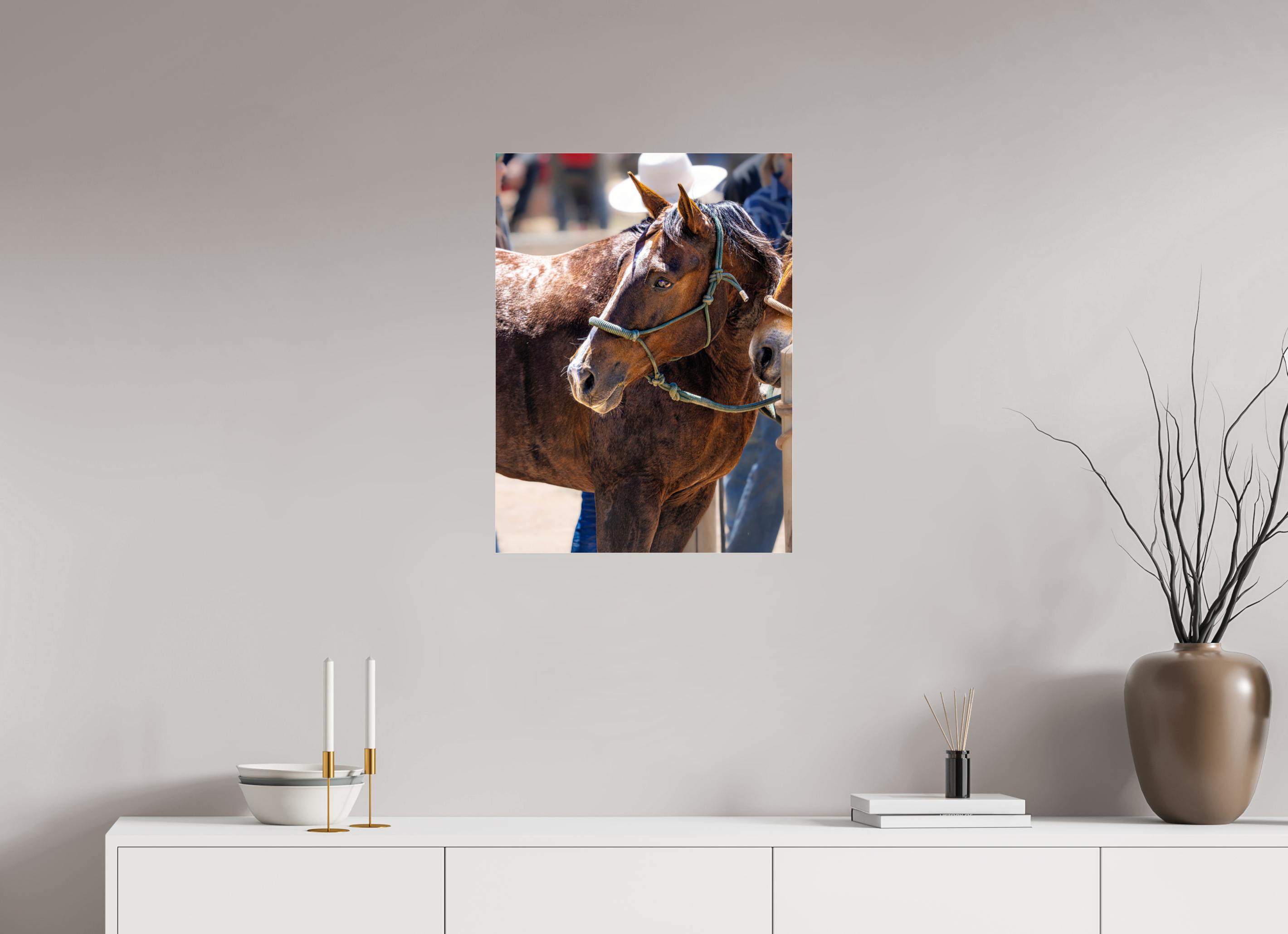 20 x 26.9″, ACRYLIC Pack Horse Portrait 4