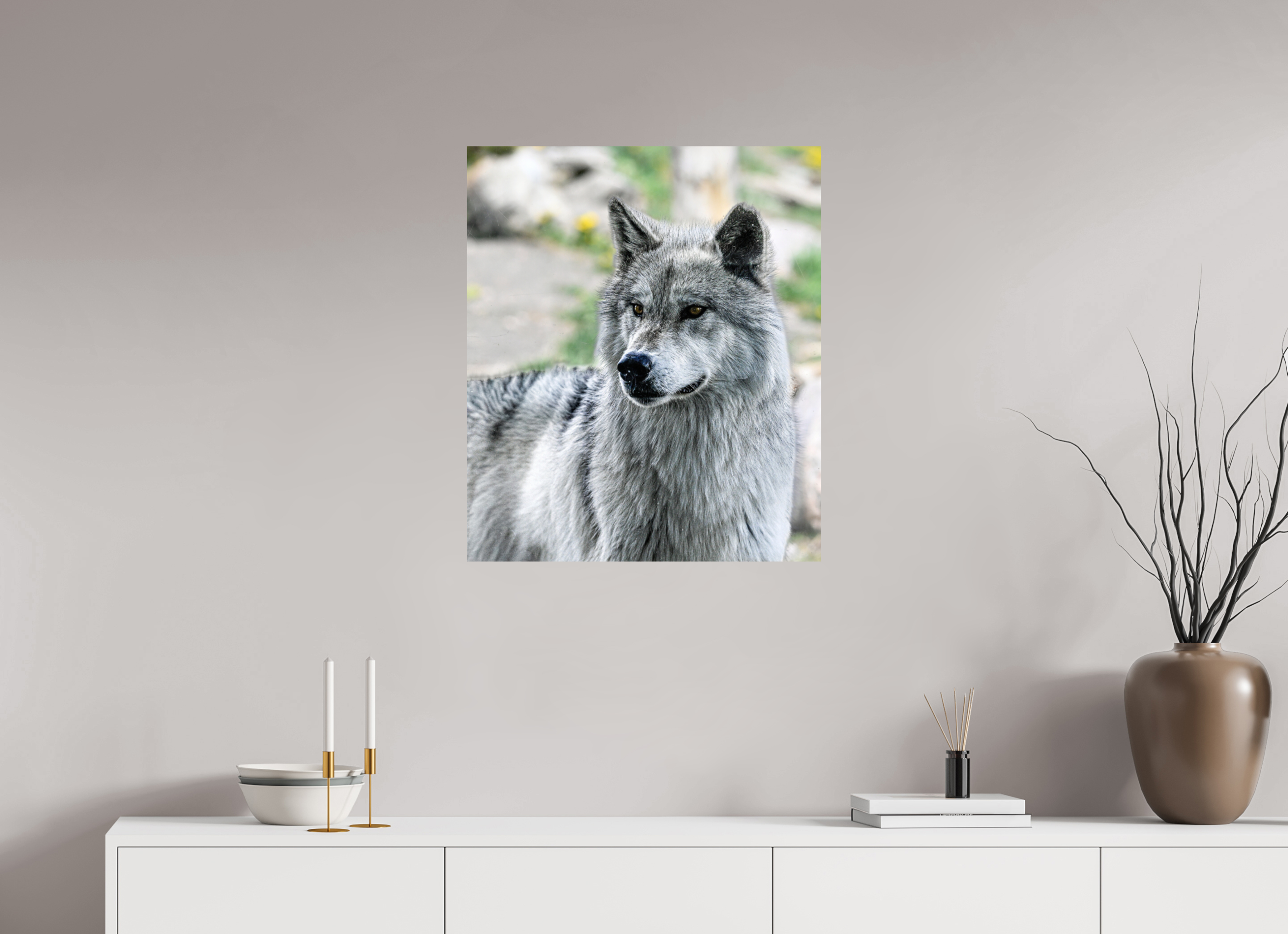24 x 28.2″, PHOTO PAPER Wolf Portrait