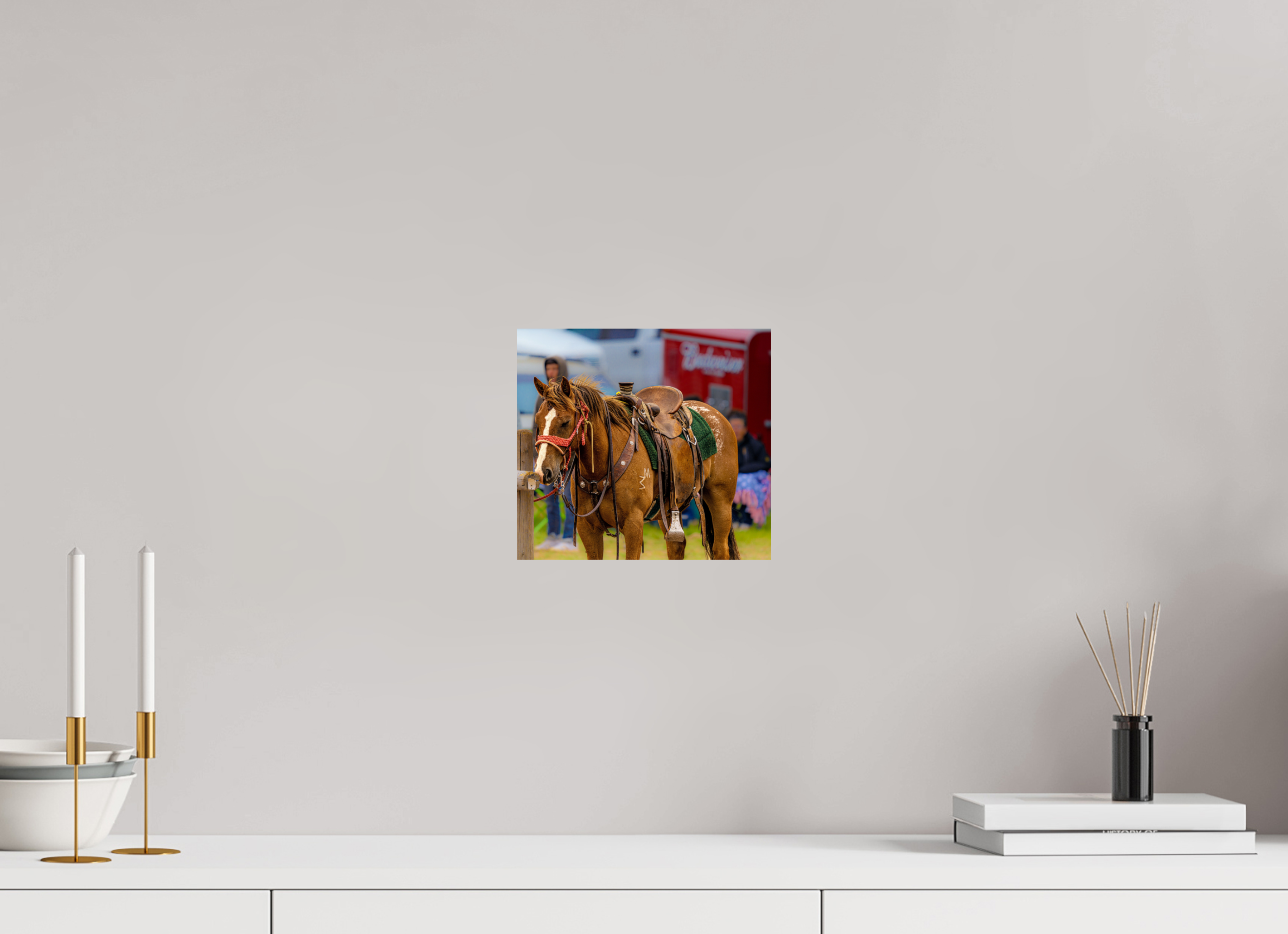 8.8 x 8″, METAL Pack Horse Portrait 18 Web Exclusive