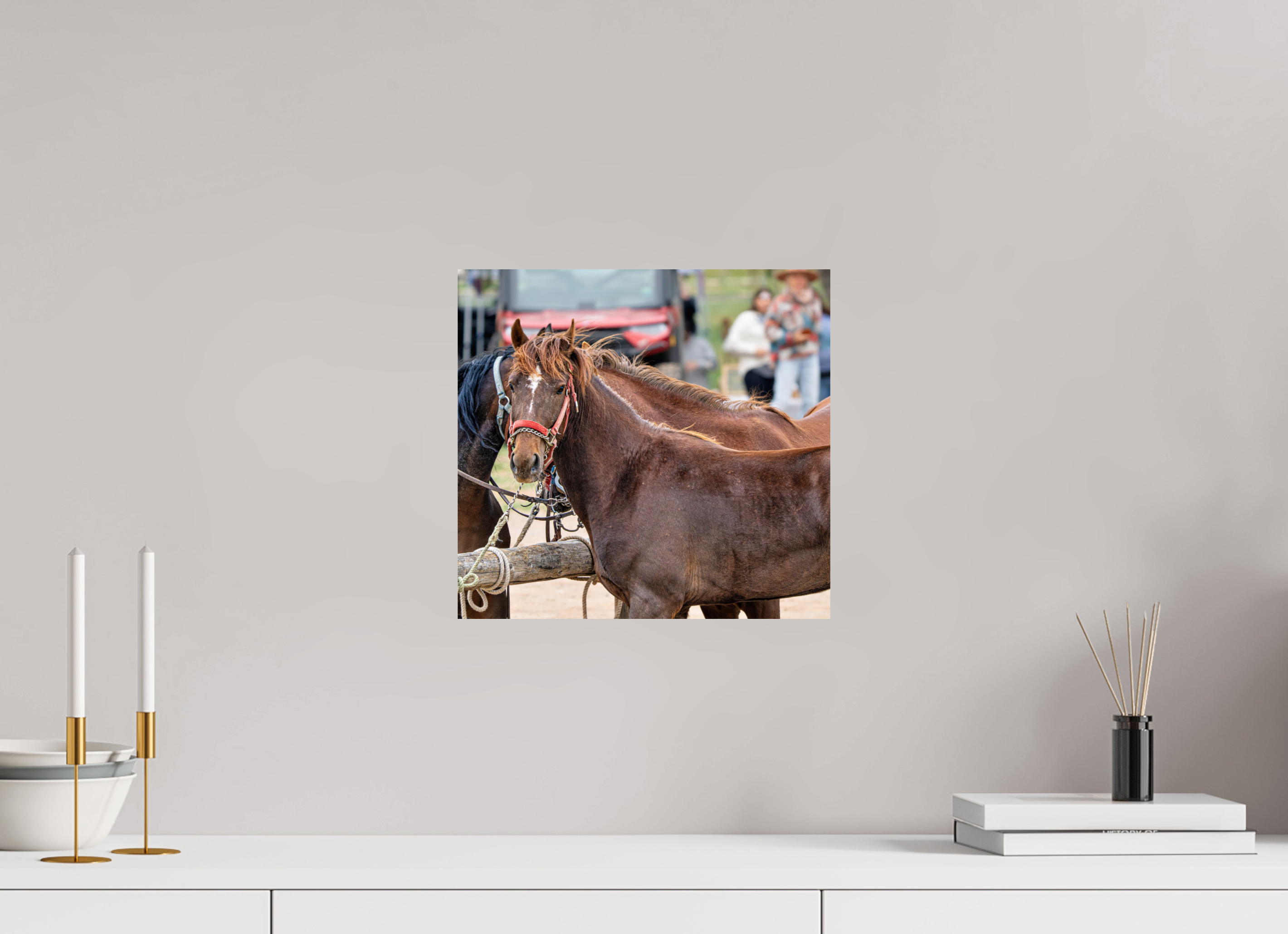 12.8 x 12″, METAL Pack Horse Portrait 10 Web Exclusive