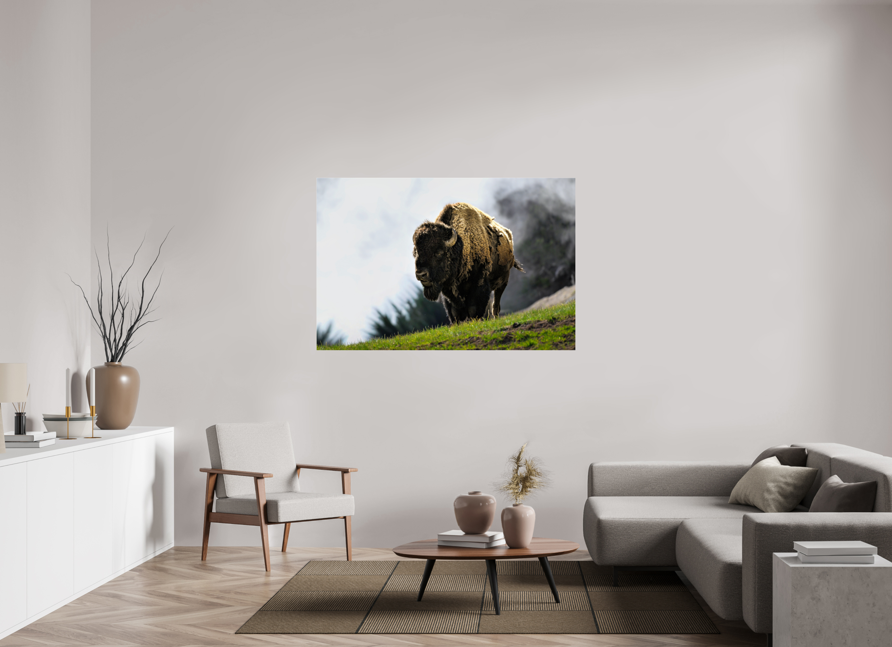 60 x 40″, ACRYLIC Bison
