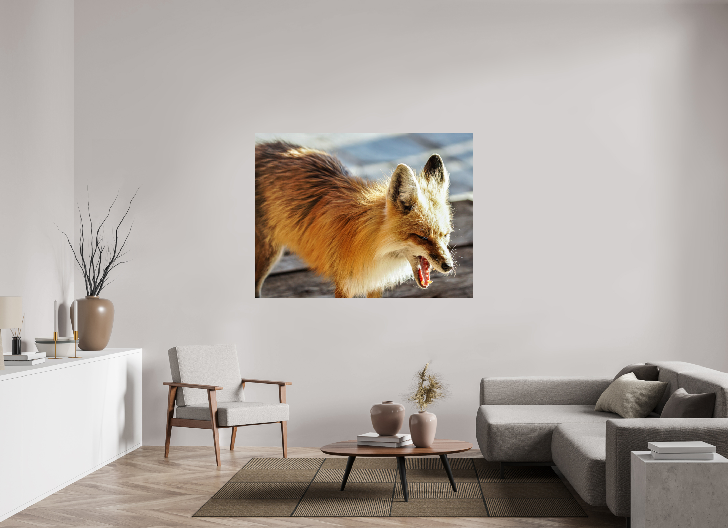 61.9 x 47″, ACRYLIC Fox