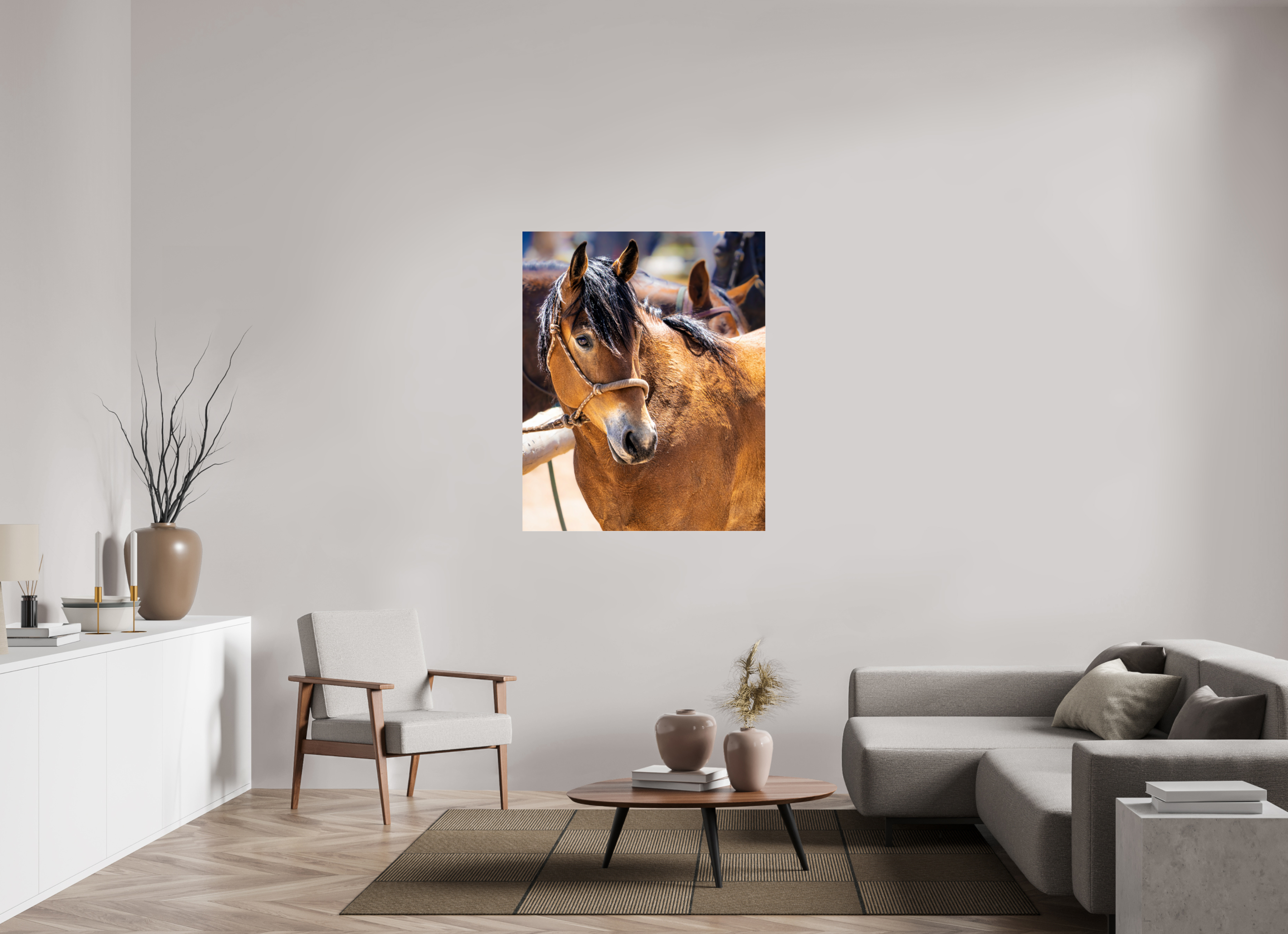 39 x 48.1″, ACRYLIC Pack Horse Portrait 5