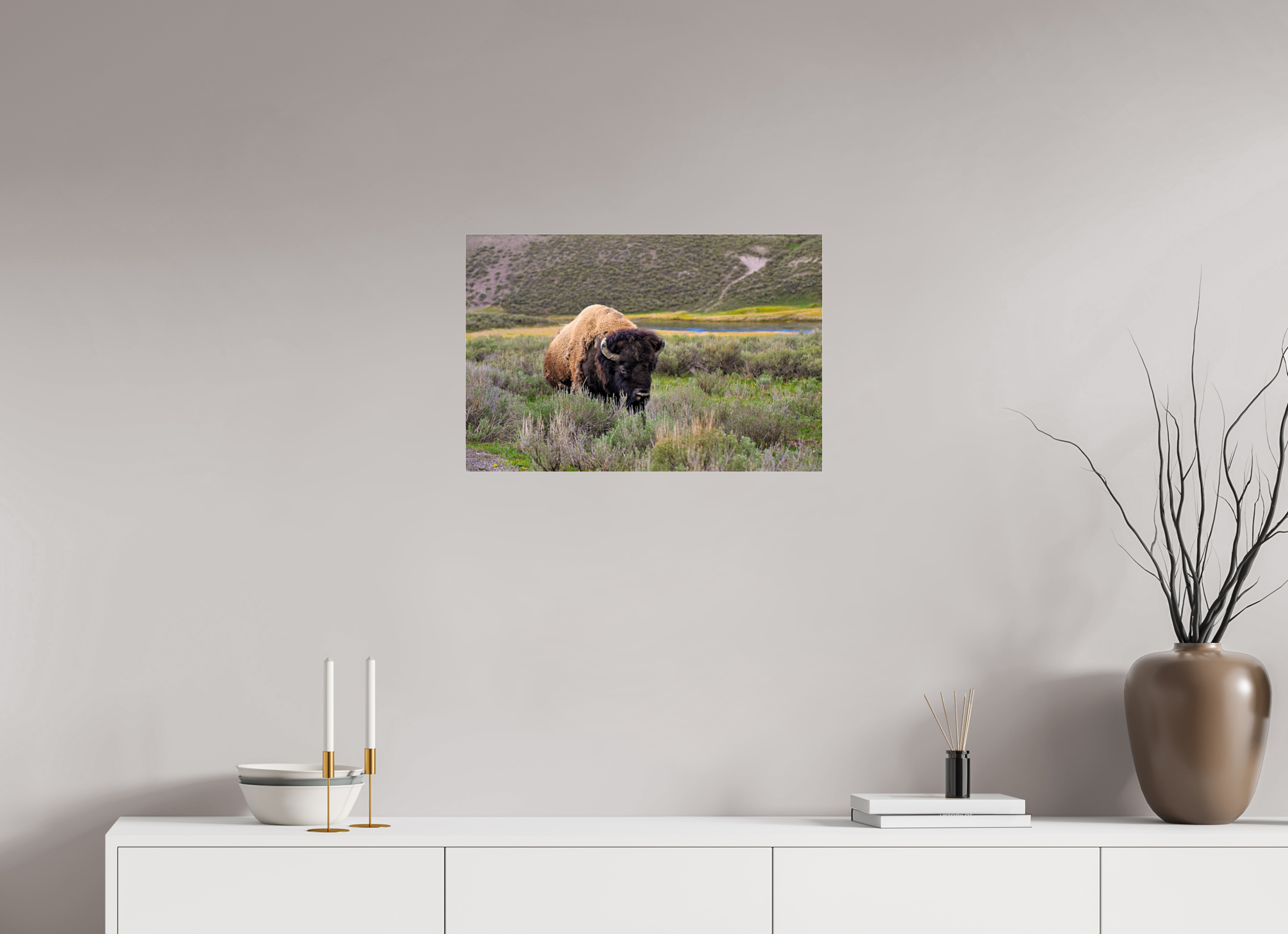 24 x 16″, ACRYLIC Bison