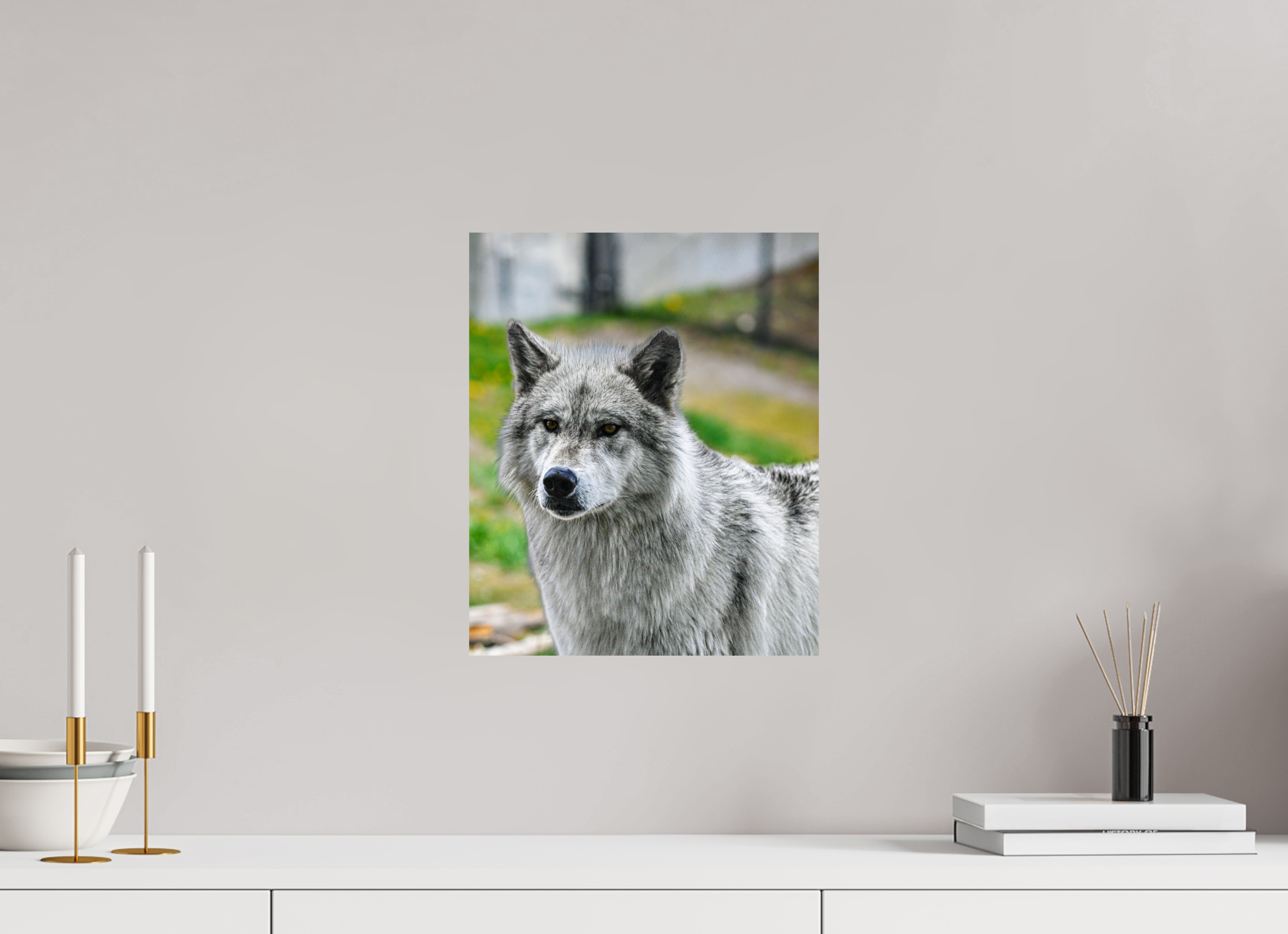12 x 14.5″, METAL Wolf Portrait